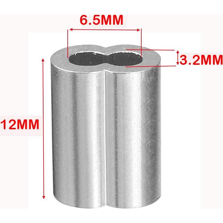 120 Piezas Manga de Aluminio para Cable de Acero 2.5mm Ohaha