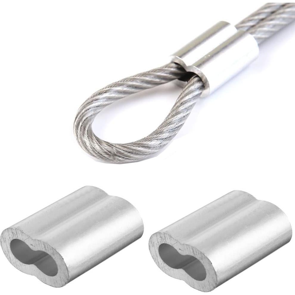 120 Piezas Manga de Aluminio para Cable de Acero 2.5mm Ohaha