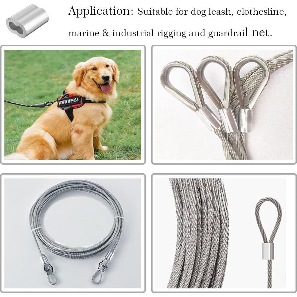 120 Piezas Manga de Aluminio para Cable de Acero 2.5mm Ohaha