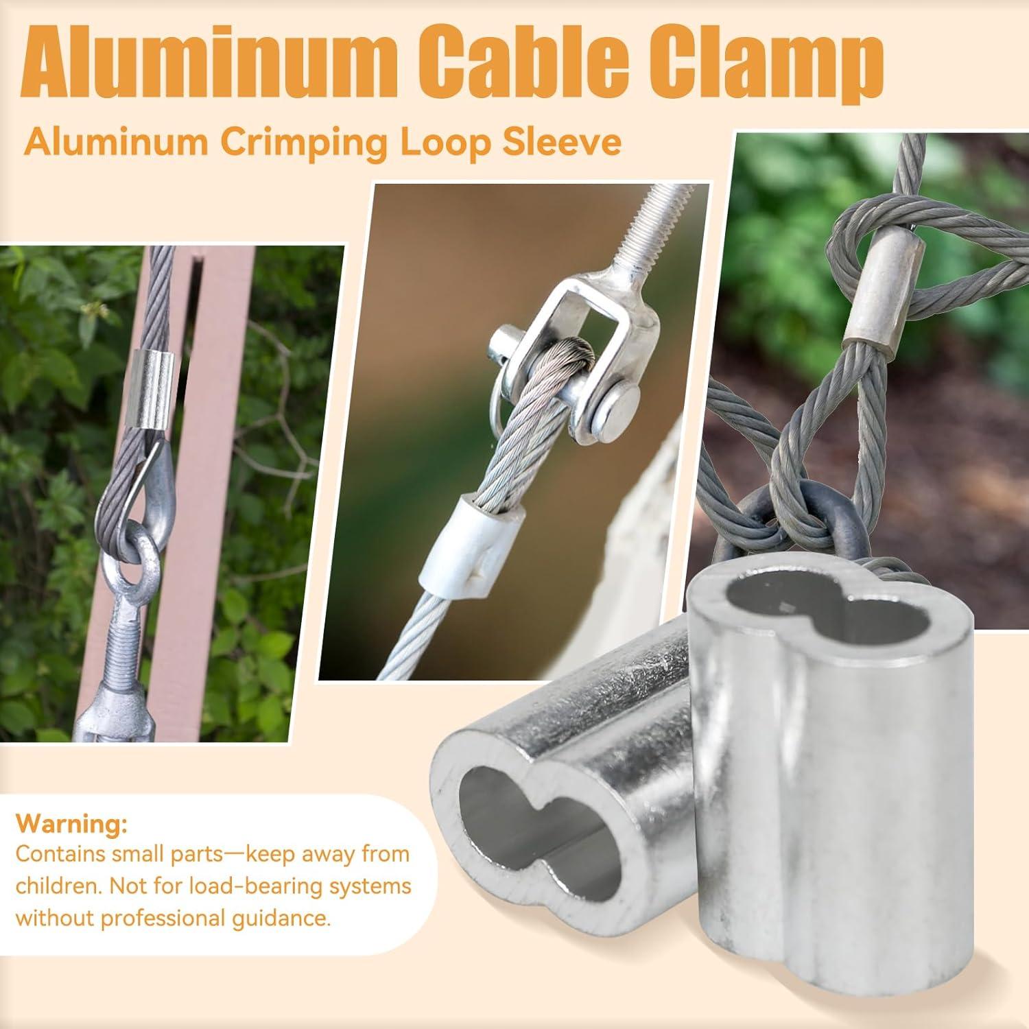 Manga de Bucle de Crimpado de Aluminio Tingheng 30Pcs 6mm