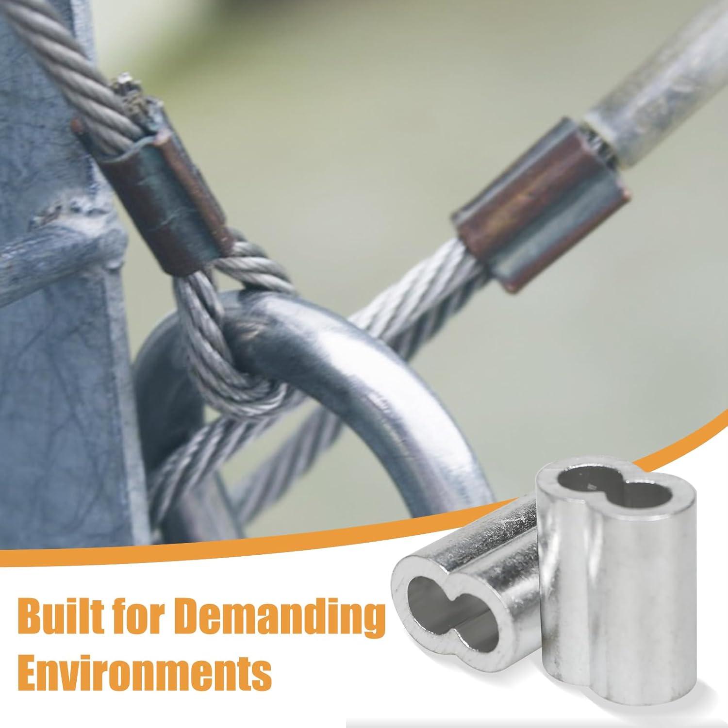 Manga de Bucle de Crimpado de Aluminio Tingheng 30Pcs 6mm