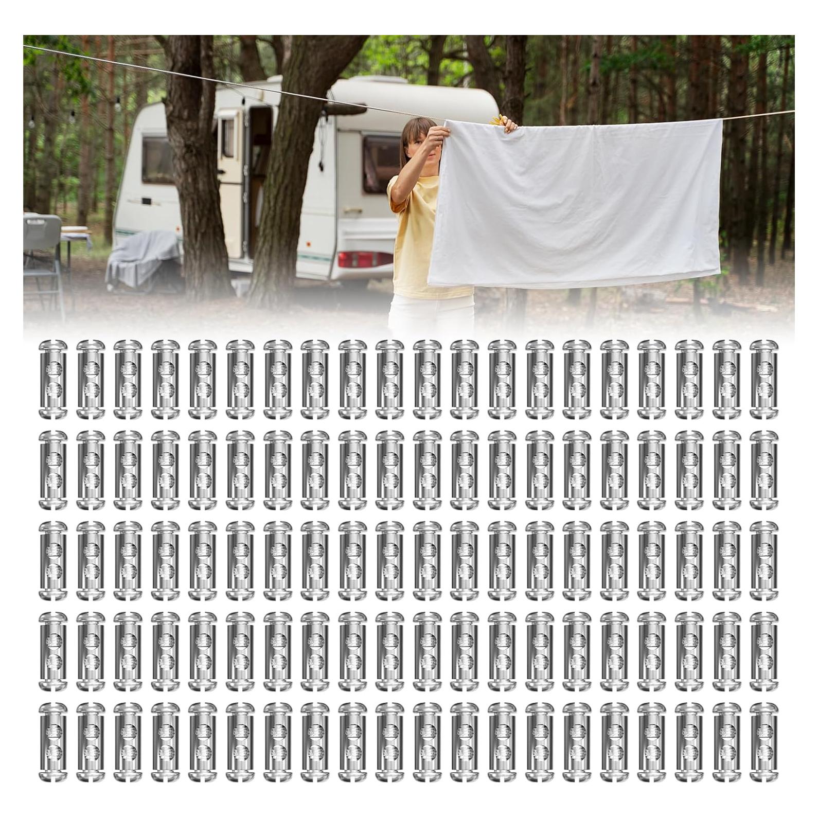 Paquete de 100 Abrazaderas de Cable de Acero M4 Lustaled