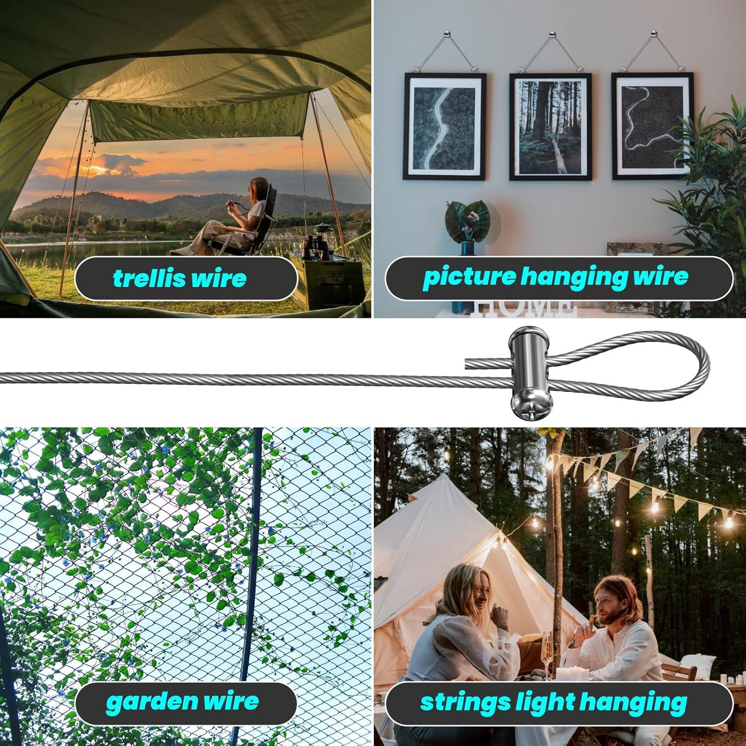 Paquete de 100 Abrazaderas de Cable de Acero M4 Lustaled