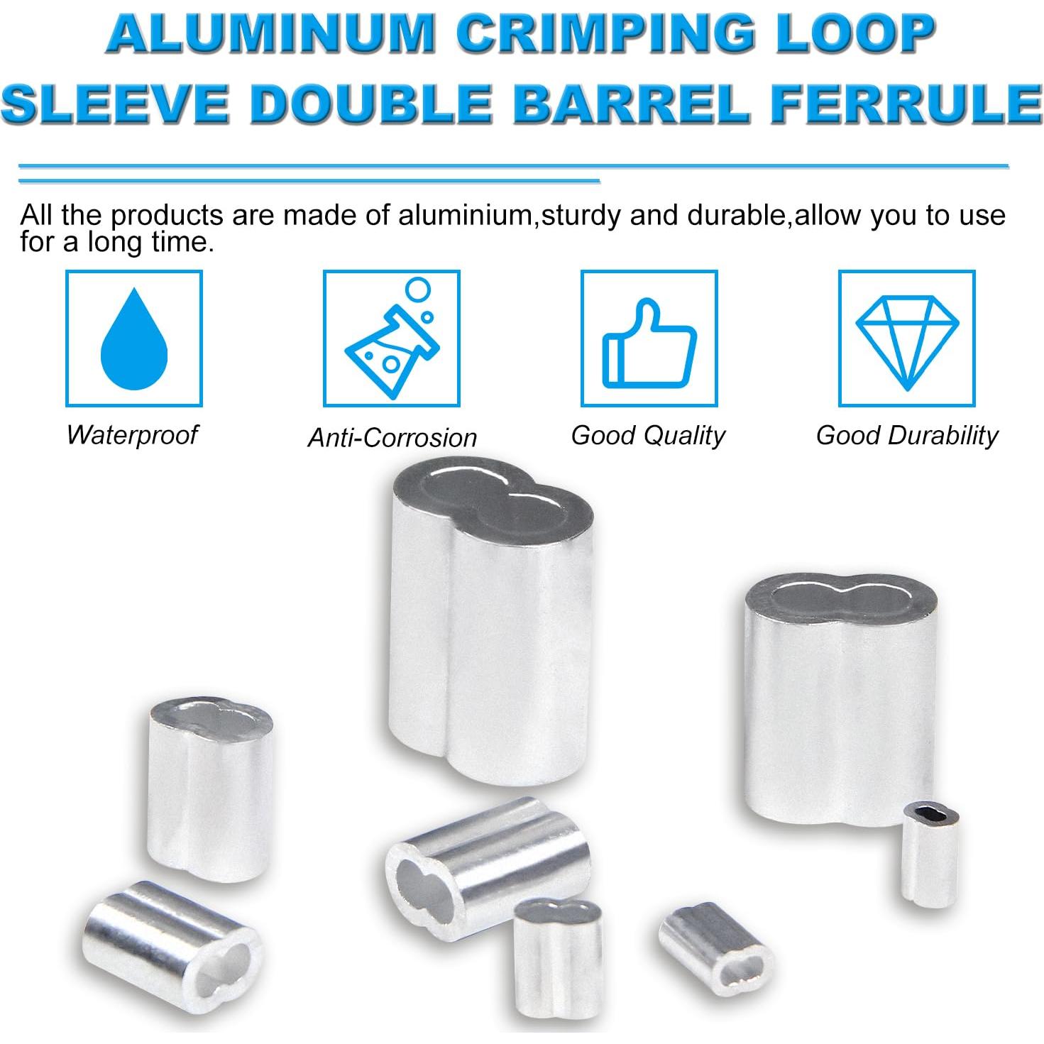 Manguitos de Crimpado de Aluminio Yinpecly 24 Pcs 6mm