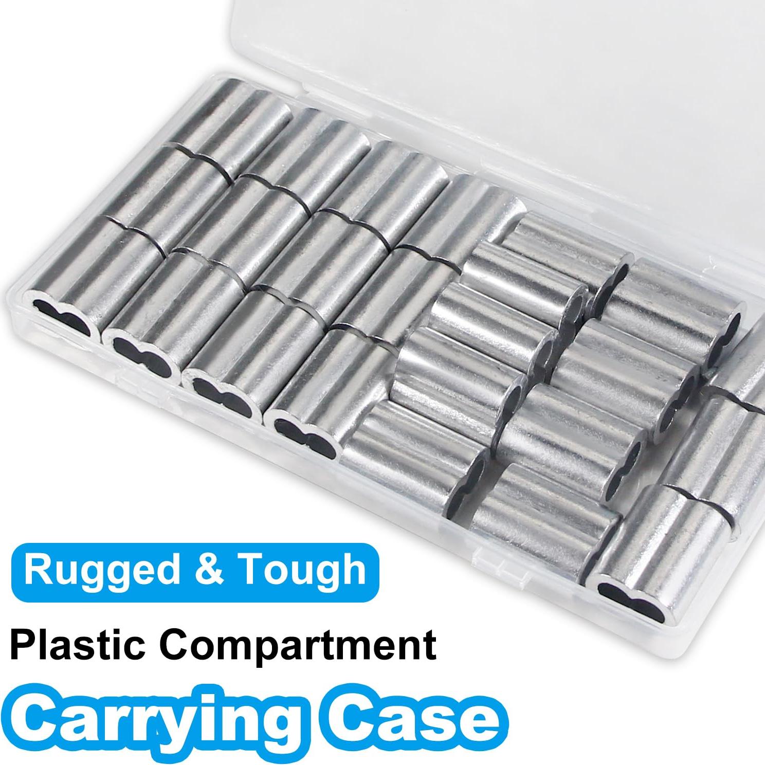 Manguitos de Crimpado de Aluminio Yinpecly 24 Pcs 6mm