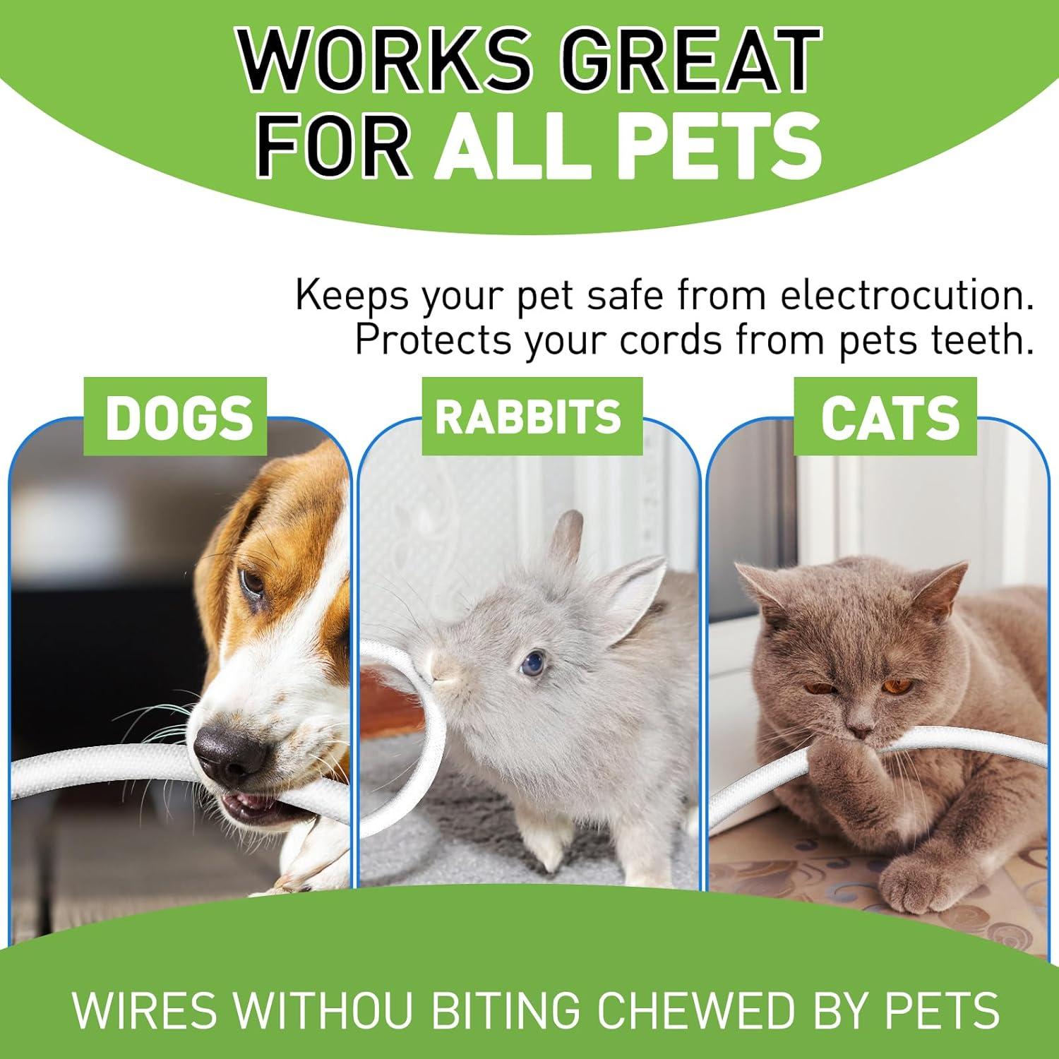 Protector de Cables Annbes 7.62m 1.27cm Blanco para Mascotas