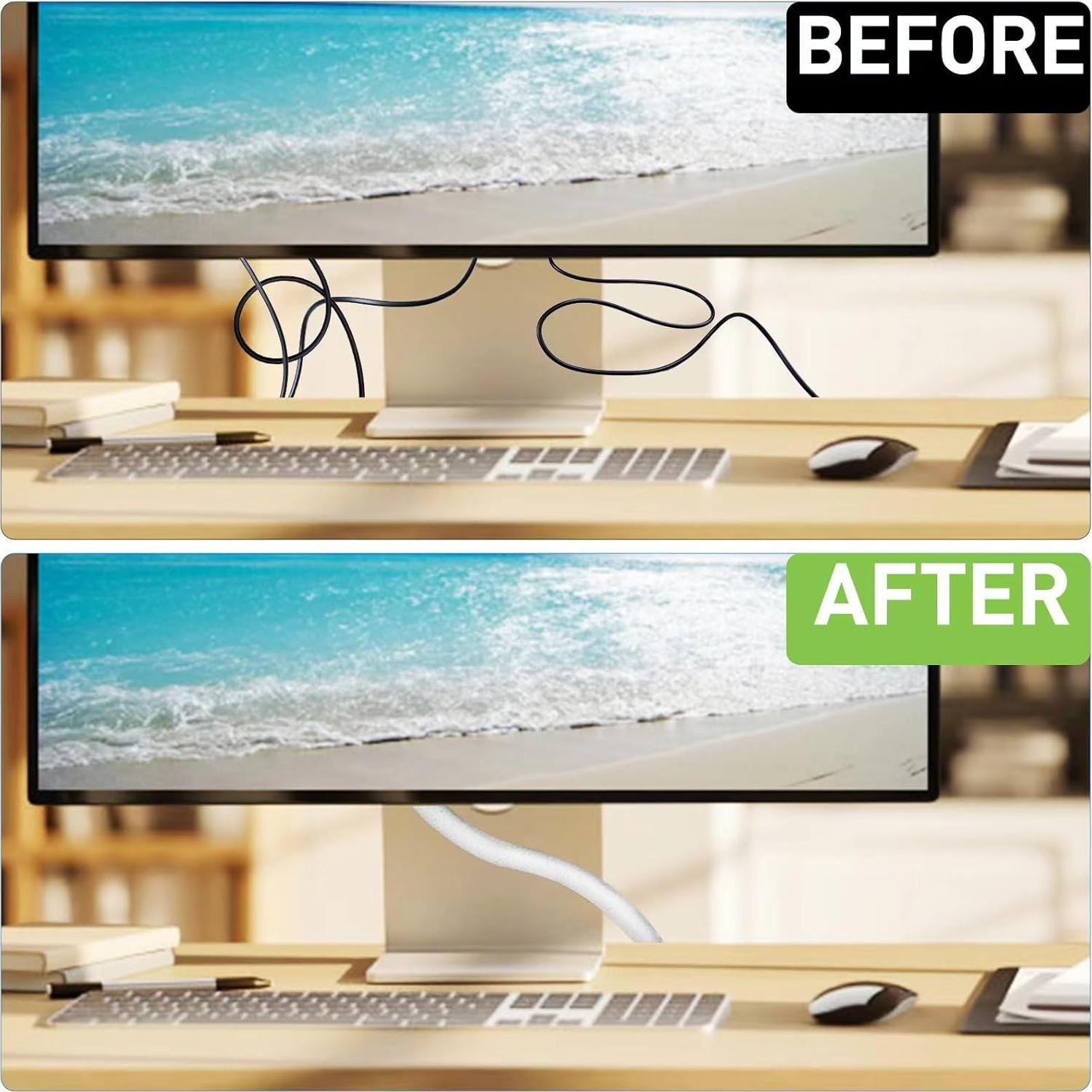 Protector de Cables Annbes 7.62m 1.27cm Blanco para Mascotas