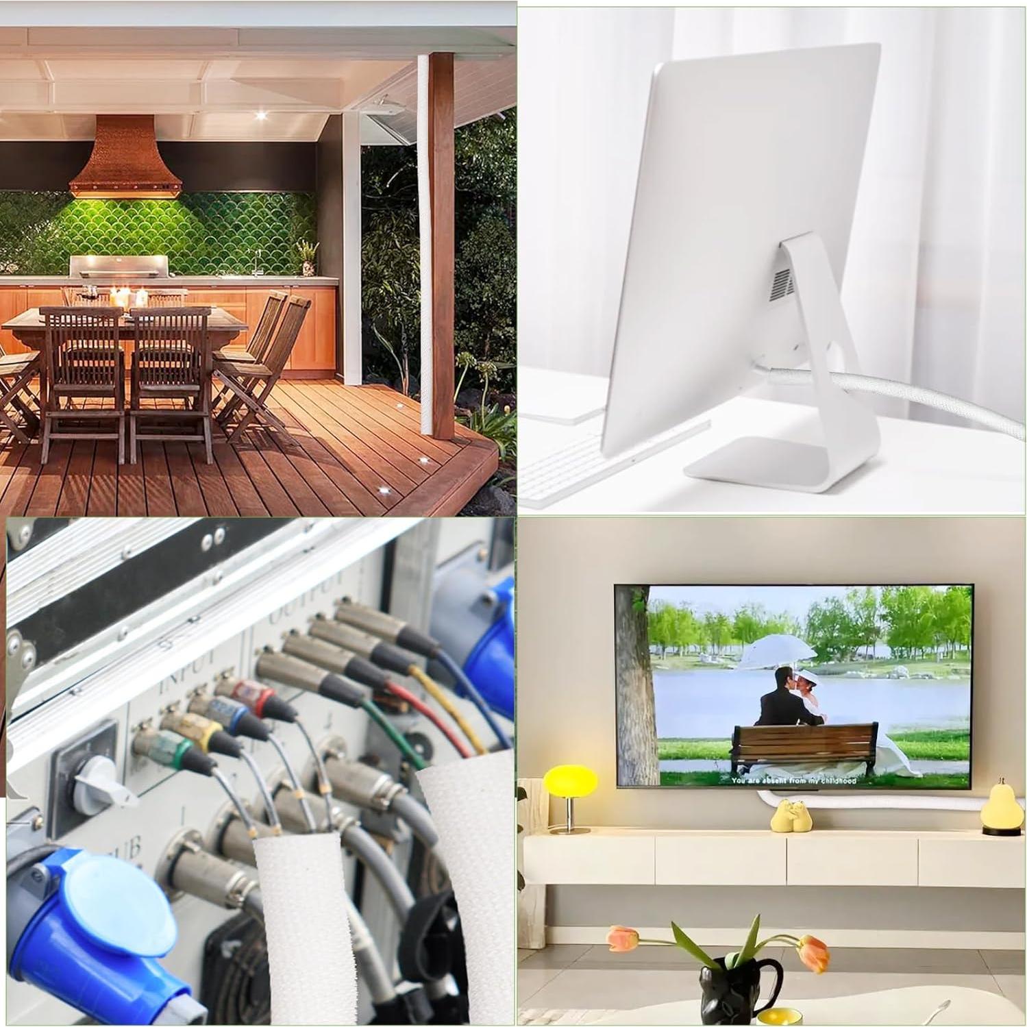 Protector de Cables Annbes 7.62m 1.27cm Blanco para Mascotas