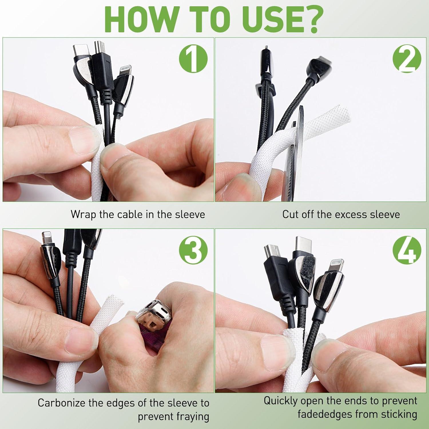 Protector de Cables Annbes 7.62m 1.27cm Blanco para Mascotas