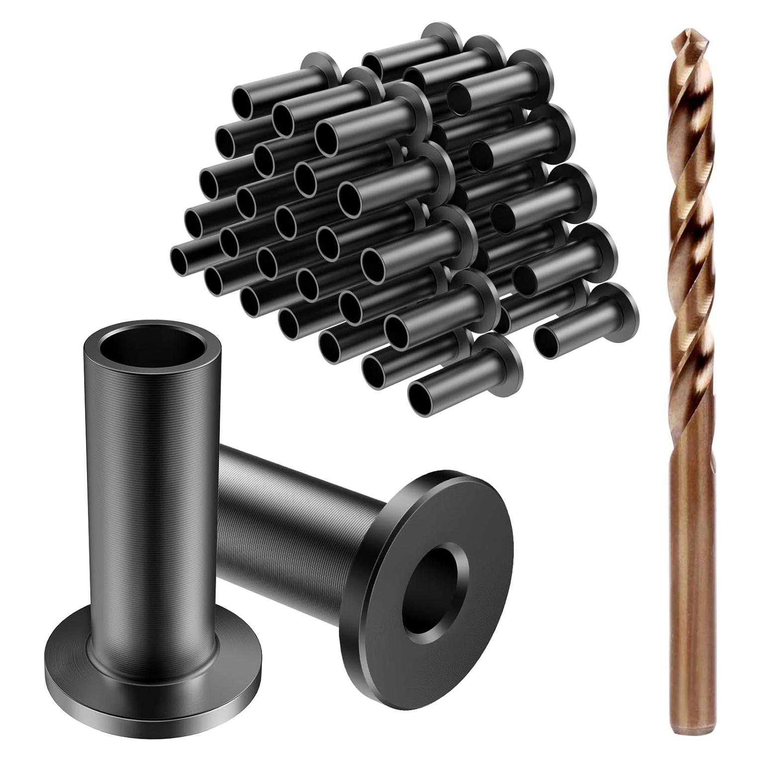 BLIKA 50 Mangas Protectores Acero Inoxidable Negro 3.2-4.8 mm