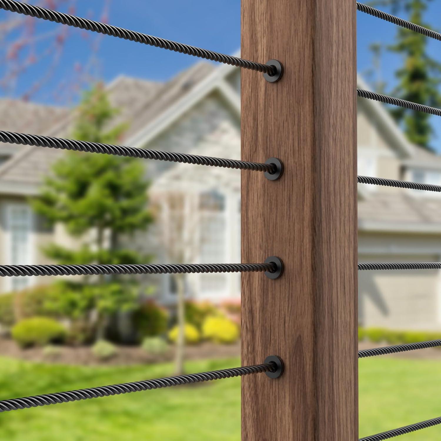 BLIKA 50 Mangas Protectores Acero Inoxidable Negro 3.2-4.8 mm