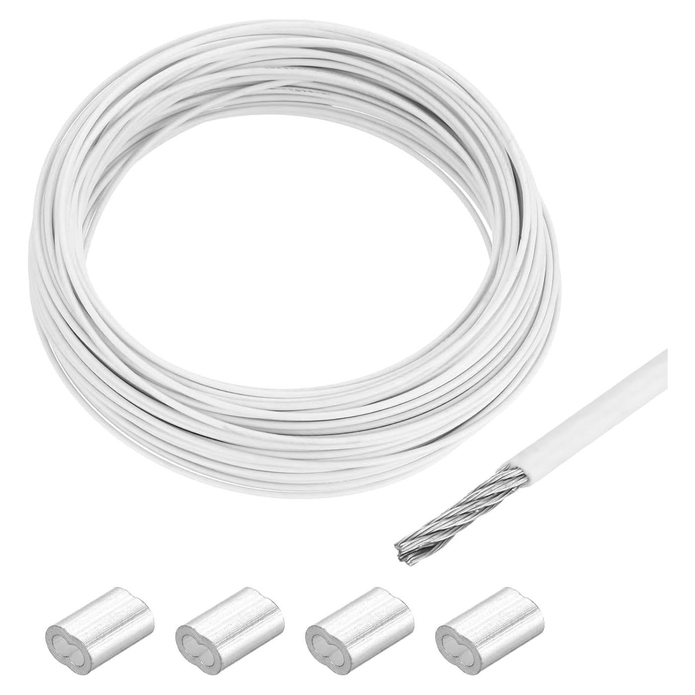 Cable de Acero Inoxidable 304 20m MECCANIXITY Recubierto Vinilo 1.5mm