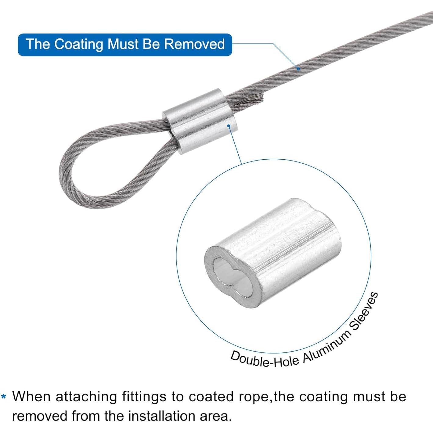 Cable de Acero Inoxidable 304 20m MECCANIXITY Recubierto Vinilo 1.5mm