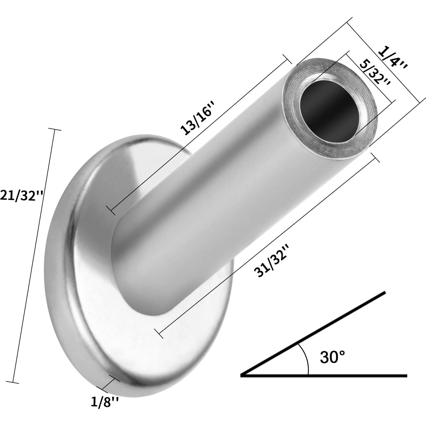 Mangas Protectores de Acero Inoxidable T316 30 Grados - 30 Piezas