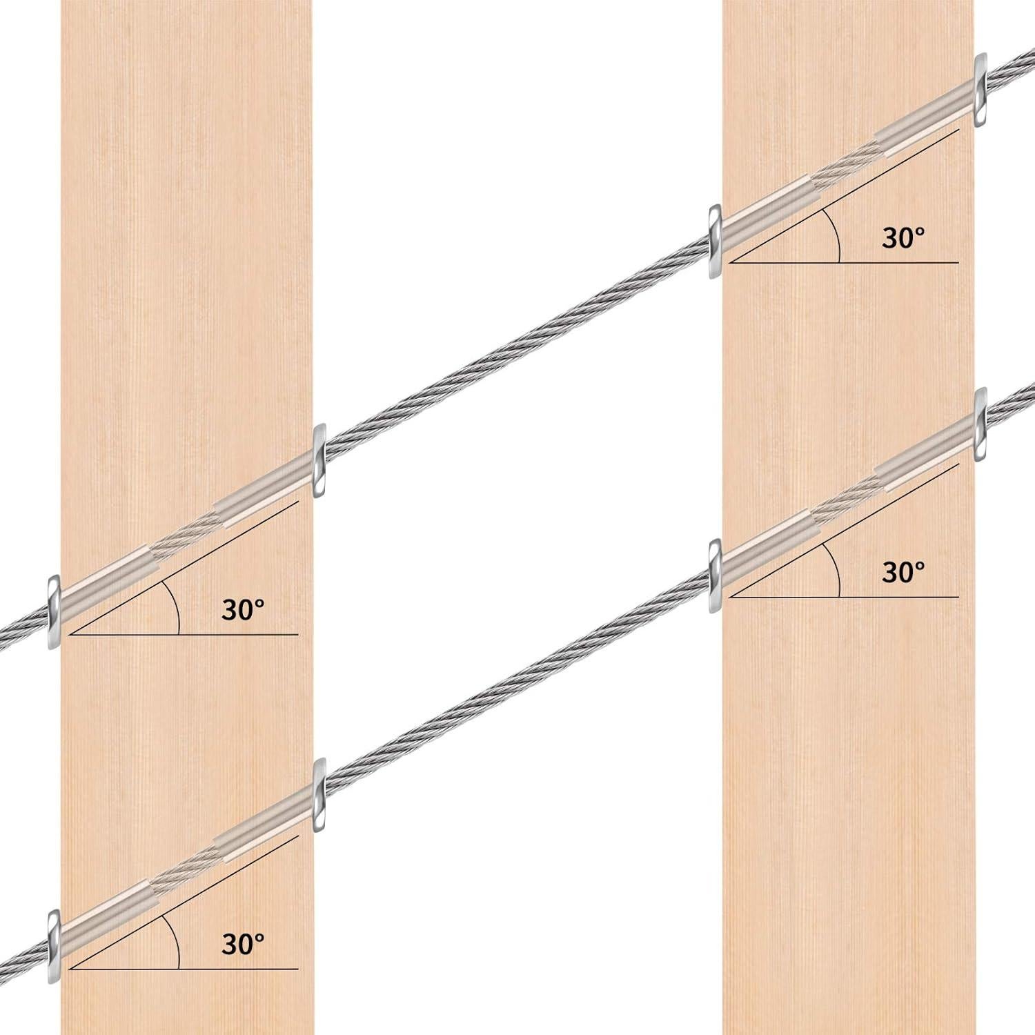 Mangas Protectores de Acero Inoxidable T316 30 Grados - 30 Piezas