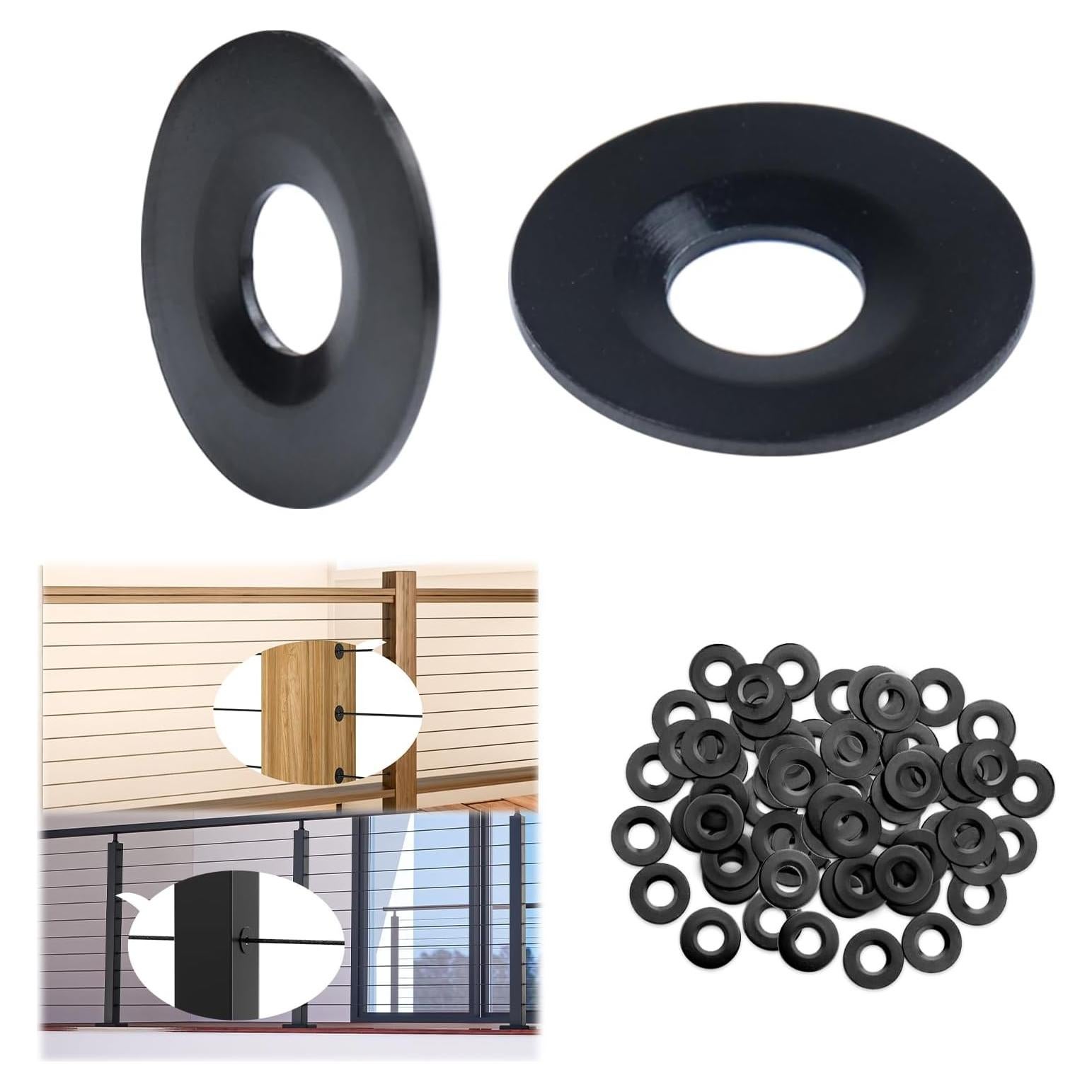 Muzata 40 Manguitos Adhesivos para Cable Acero Inoxidable T316