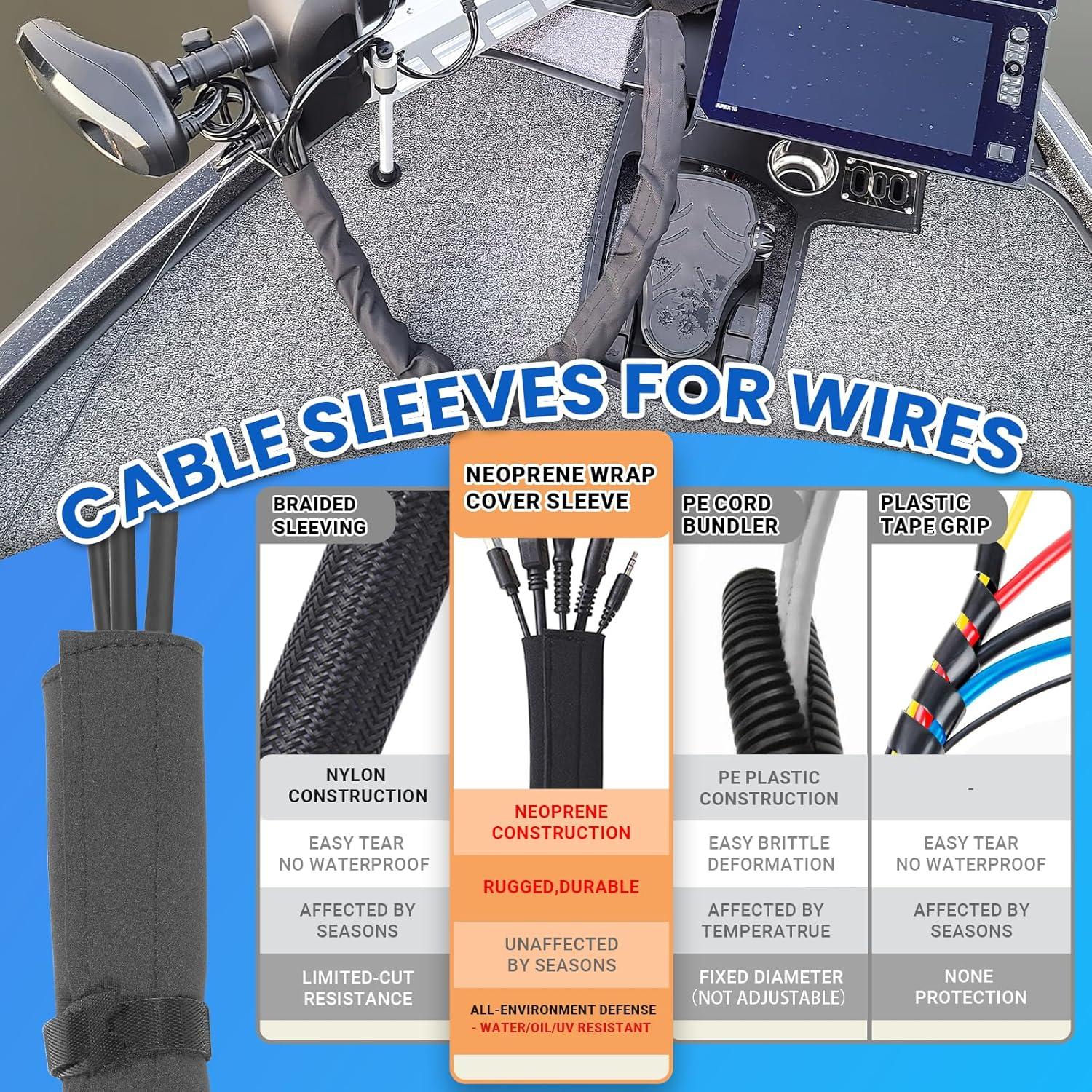 Manga Organizador de Cables Camoo 152.4 cm Neopreno Negro