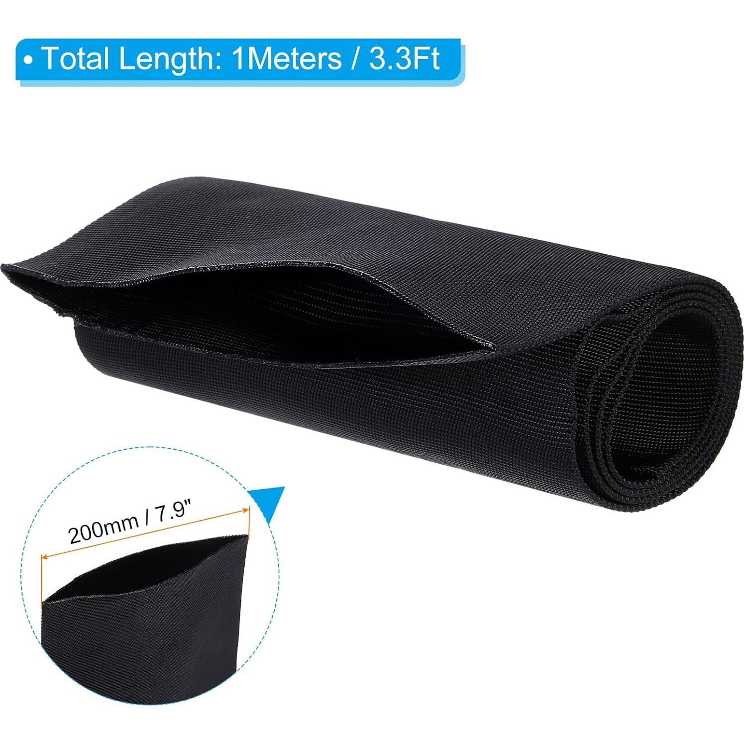 Manga Protectora de Manguera Nylon PATIKIL 200mm x 1m Negra