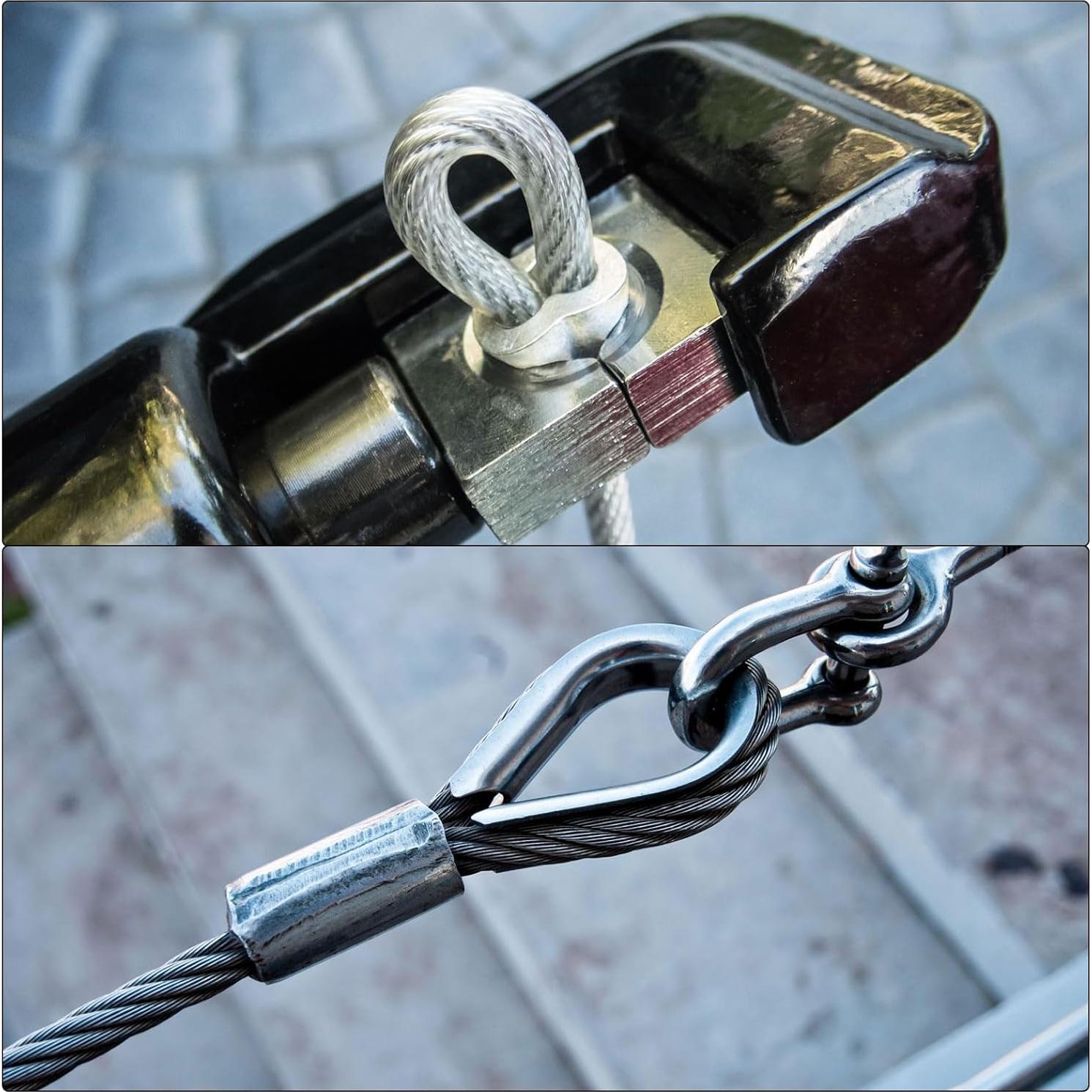 Manga de bucle de crimpado aluminio uxcell 8mm 10pcs plata