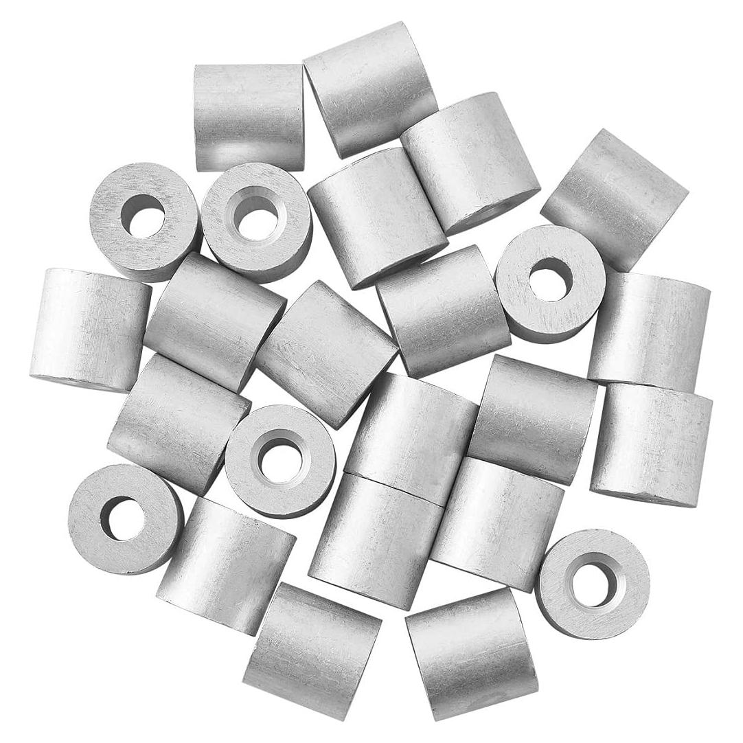 25 Piezas Manga de Alambre Crimpado Aluminio 6mm GZXUNFA