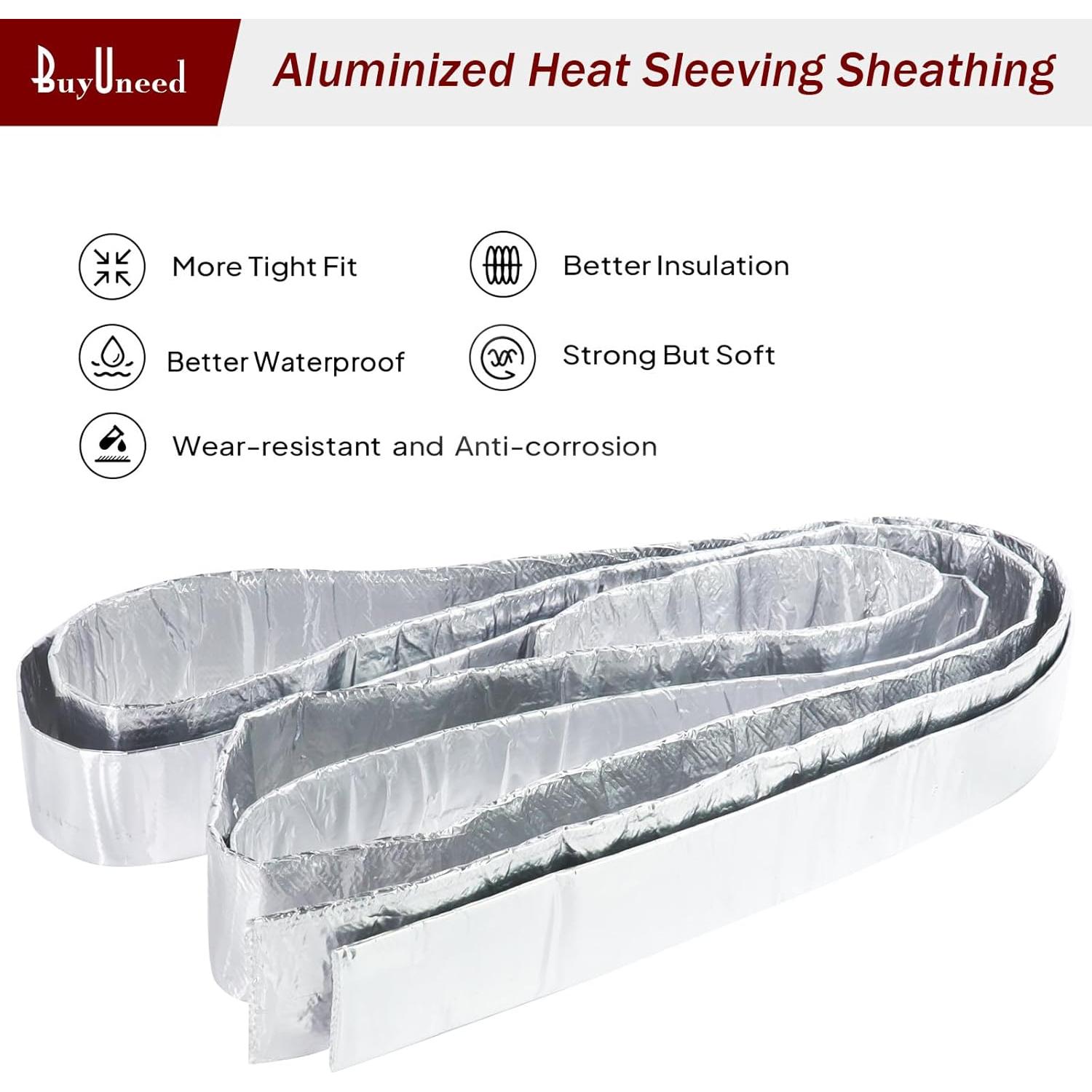 Manguito de Protección Térmica Aluminizado BuyUneed 1.27cm x 3.2m