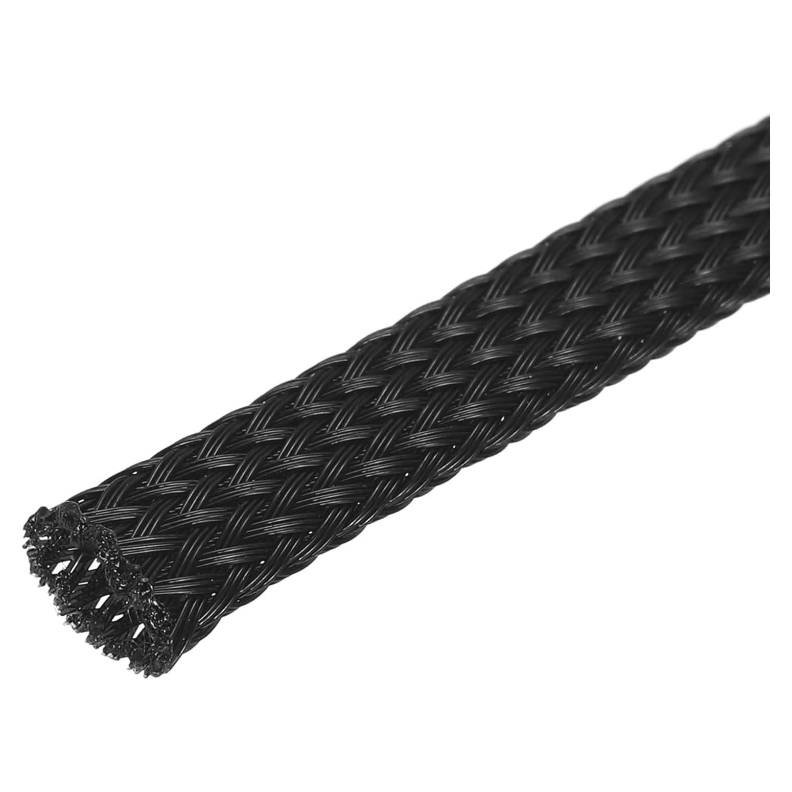 Manguito Expandible uxcell 6.35mm x 30m Negro Aislante
