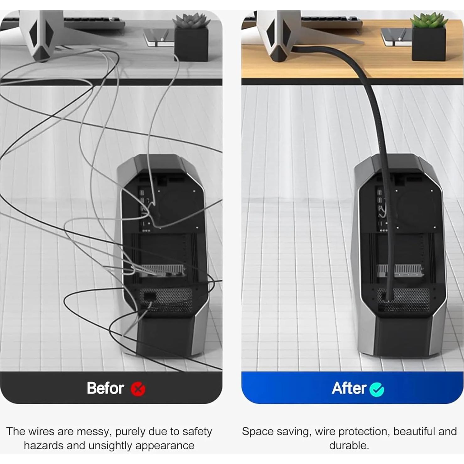 Manga de Cable Trenzada 7.62m 1/2" Negra GBSCLOVER