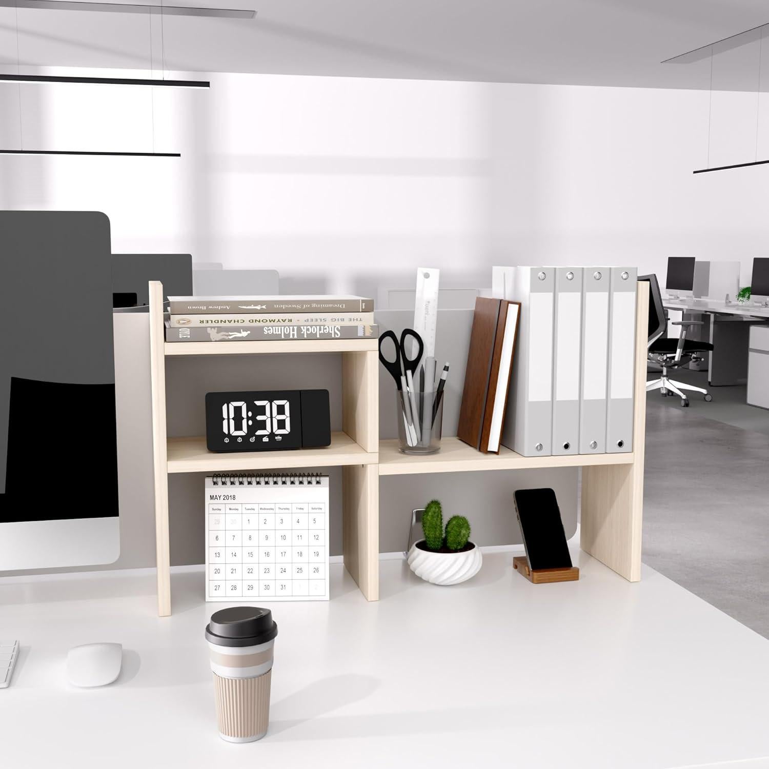 Organizador de Escritorio Jerry & Maggie Madera Blanca 5 Estantes