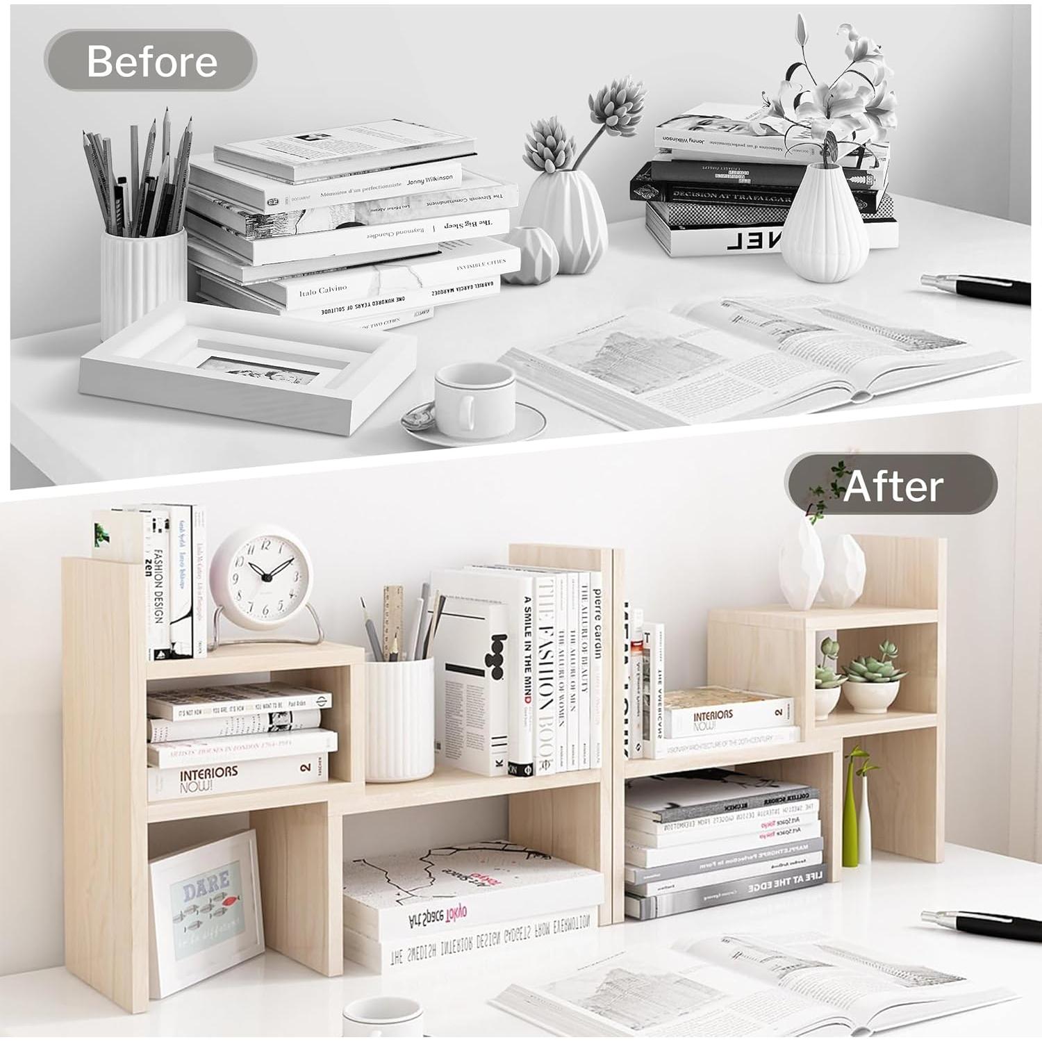 Organizador de Escritorio Jerry & Maggie Madera Blanca 5 Estantes