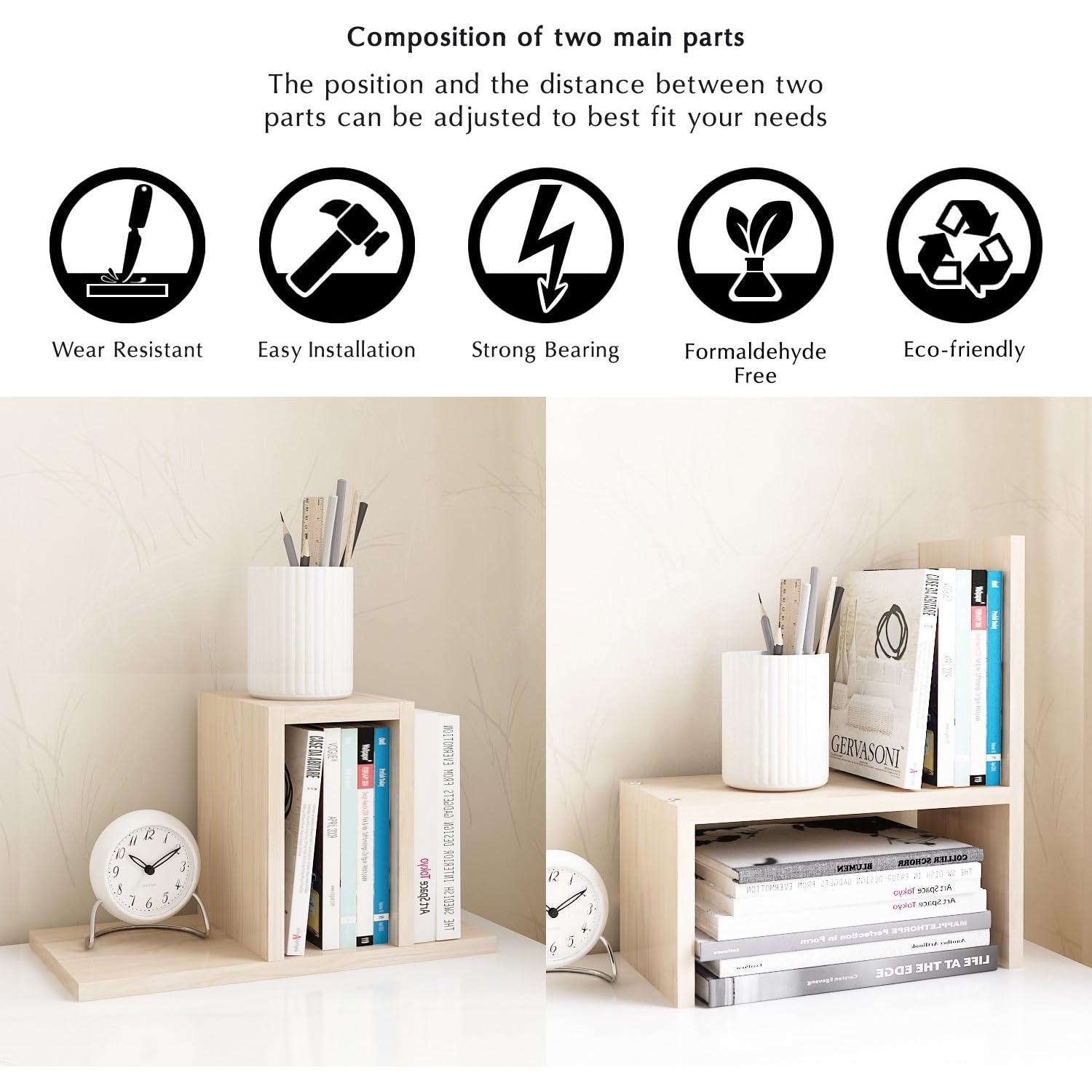 Organizador de Escritorio Jerry & Maggie Madera Blanca 5 Estantes