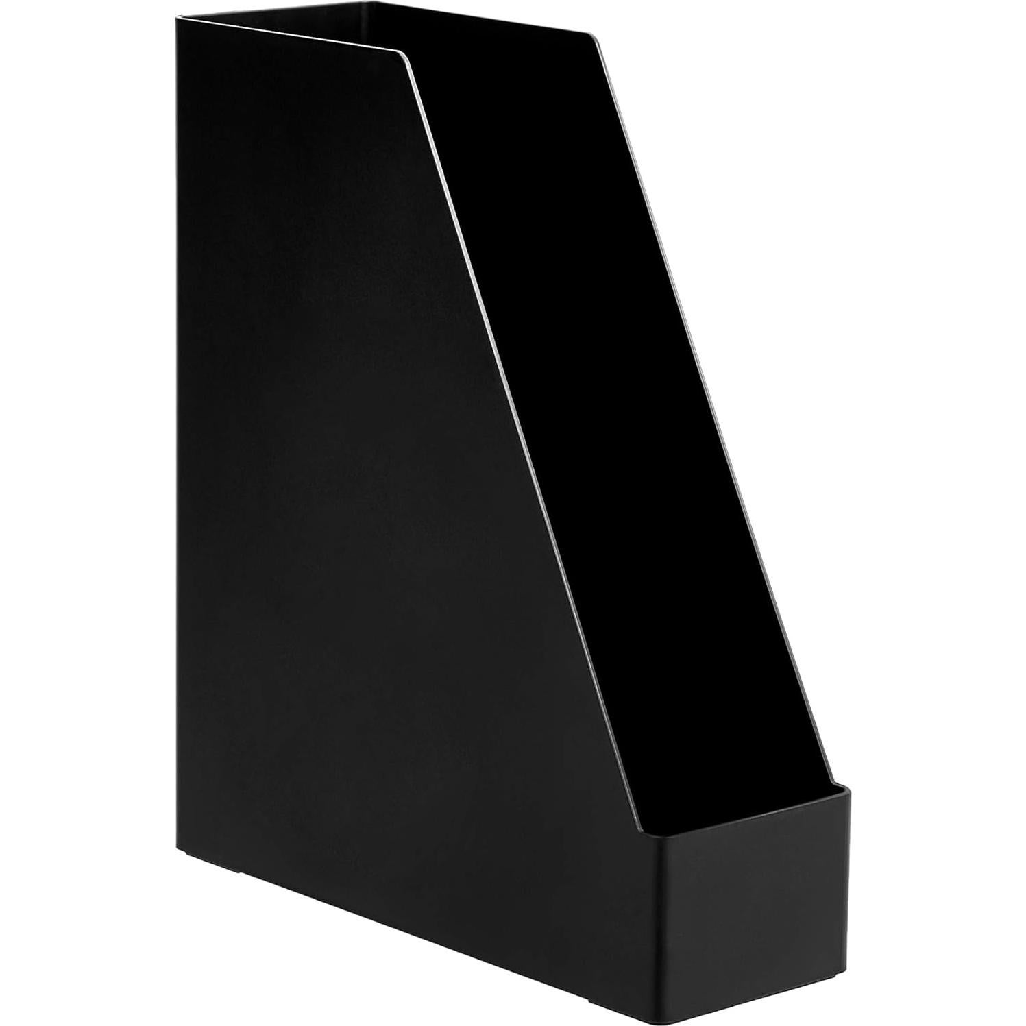 Organizador de Escritorio Amazon Basics - Soporte Revistas Negro 2 Pzas