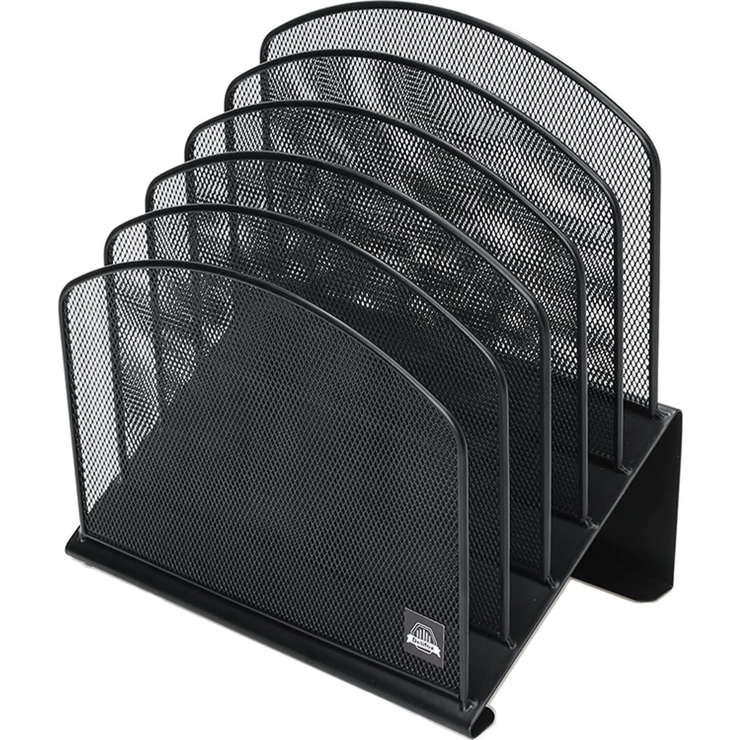 Organizador de Archivos de Escritorio Delifox 5 Secciones Negro