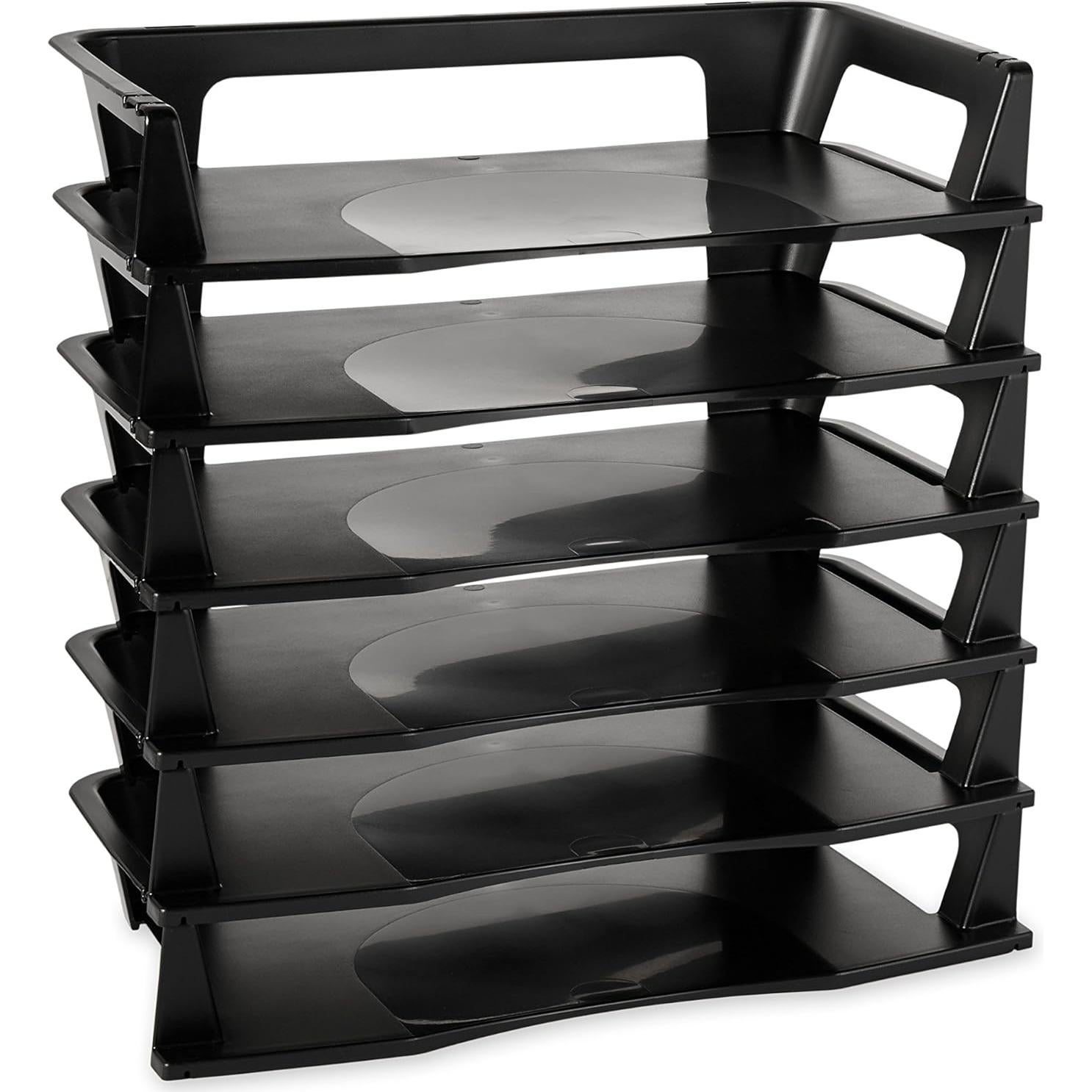 Bandeja de Cartas Rubbermaid Regeneration 6 Niveles Plástico Negro A4