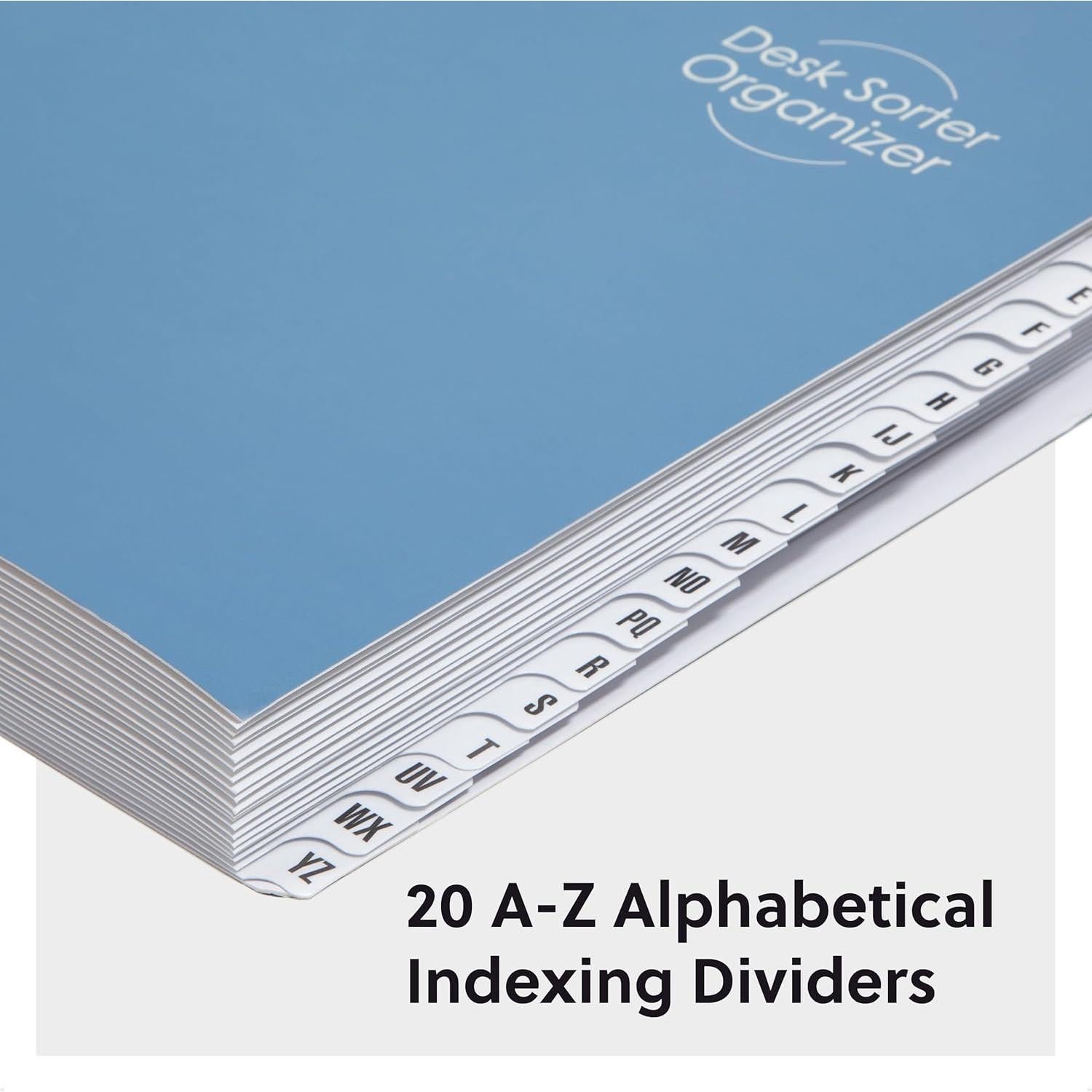 Organizador de Escritorio Smead Expandible A-Z Azul 20 Divisores