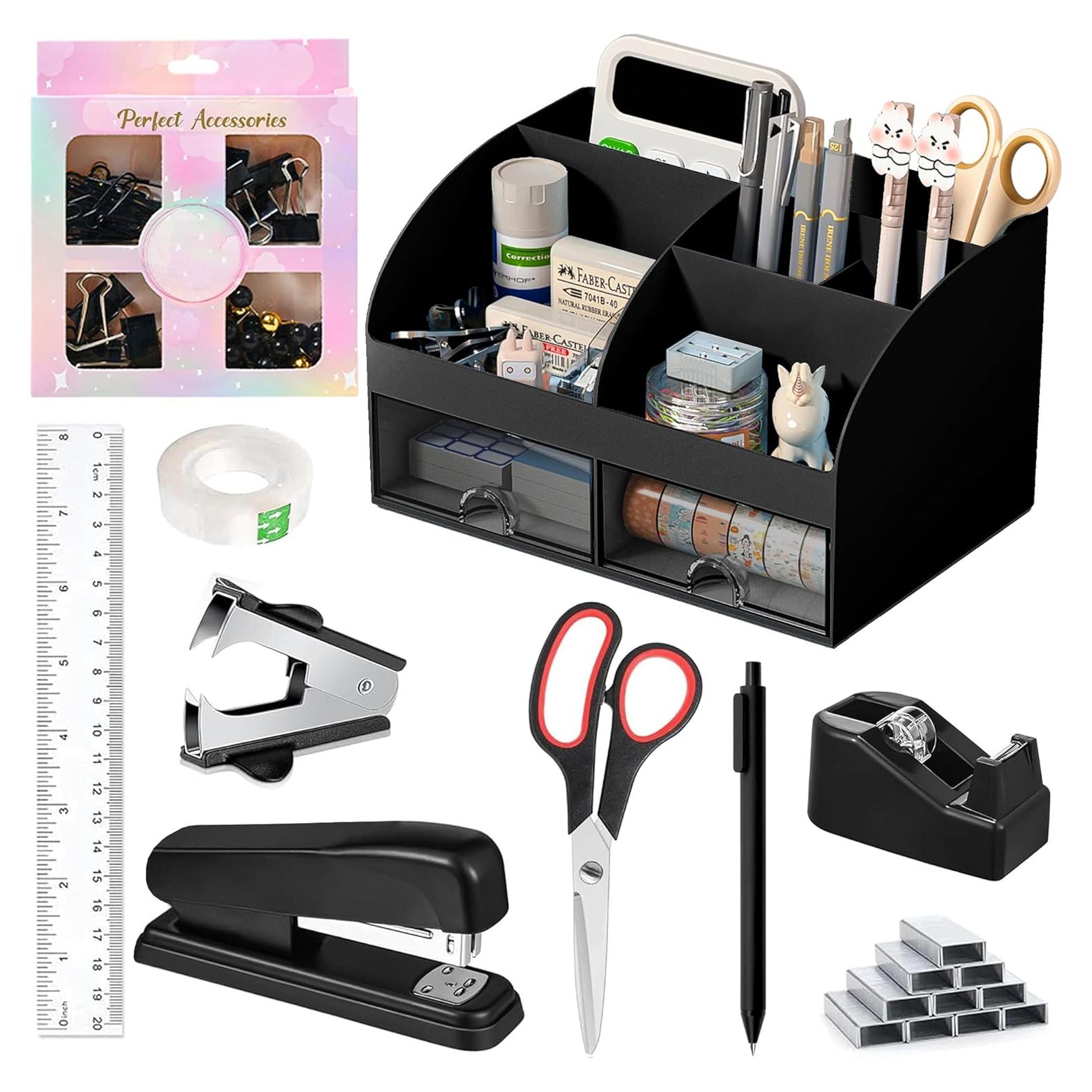 Organizador de Escritorio COMFYROOM Negro con 10 Accesorios