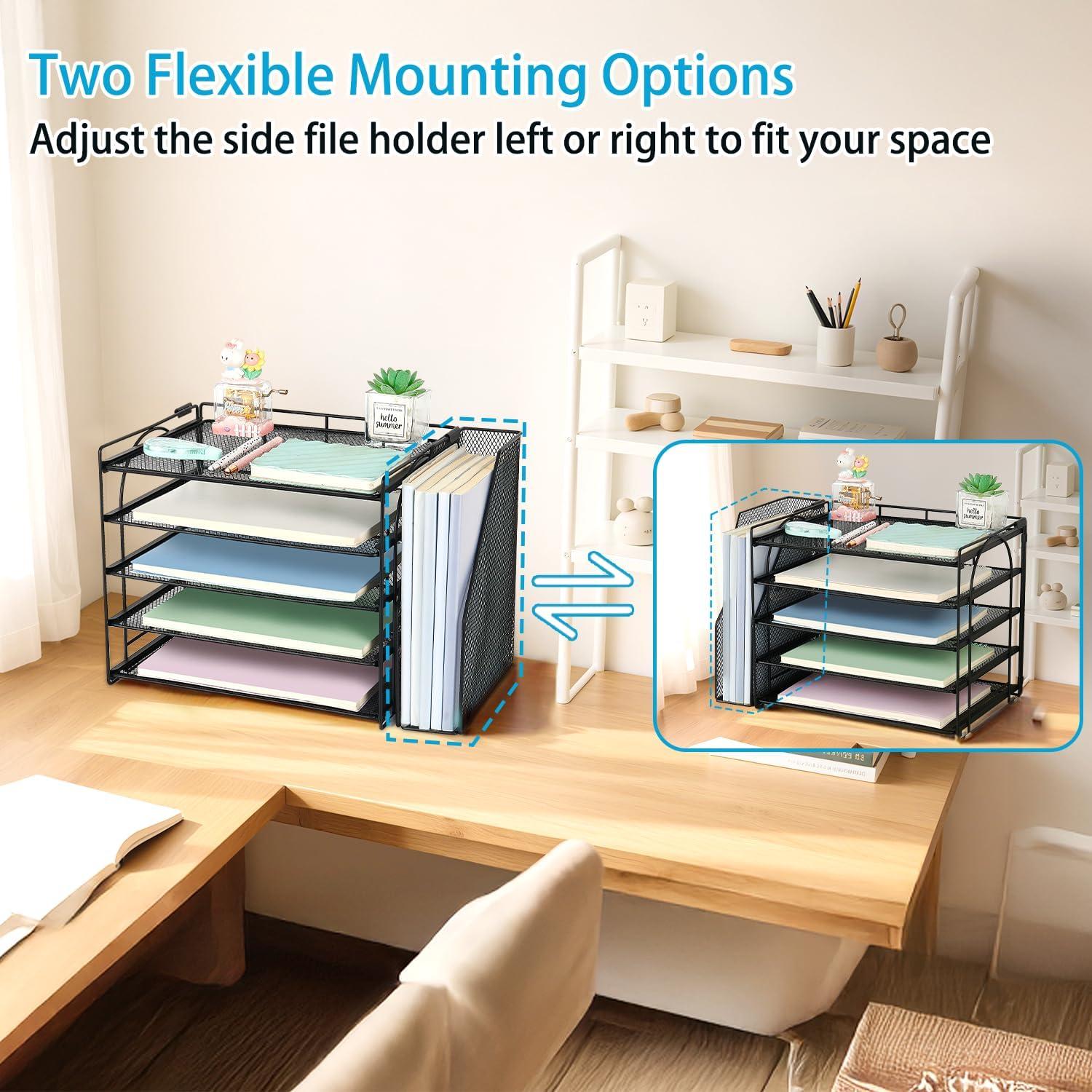 Organizador de Escritorio AUPSEN 5 Niveles Negro Metal