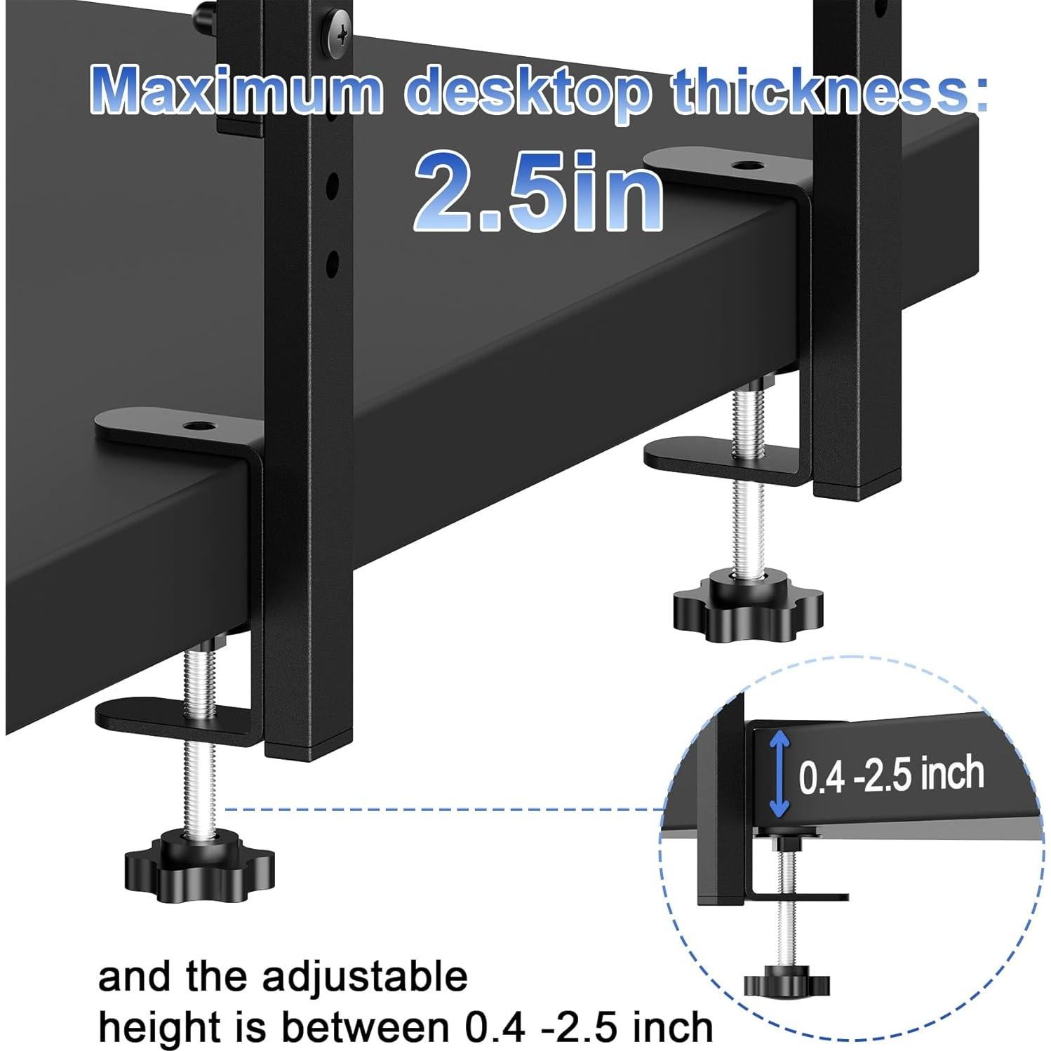 Estante de escritorio Spacrea SP-S-2 negro, 2 niveles ajustables