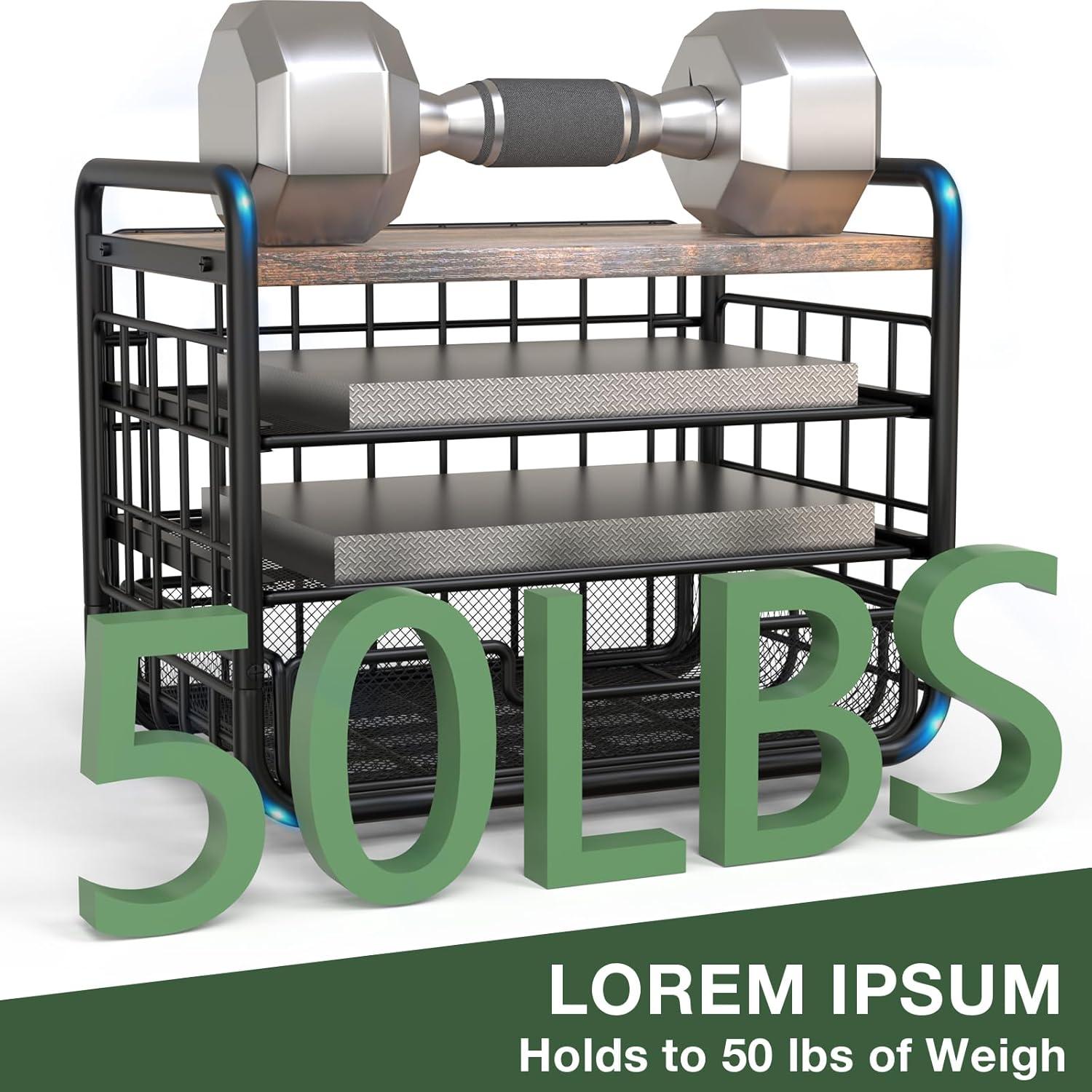 Organizador de Escritorio Alentar Madera y Metal 4 Niveles