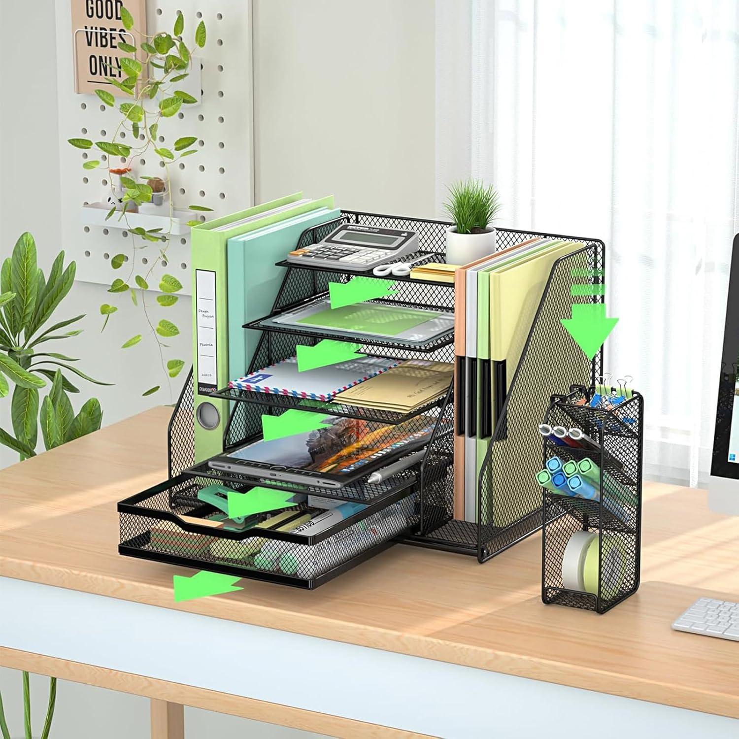 Organizador de Escritorio Dapue 5 Niveles Malla Texturizada