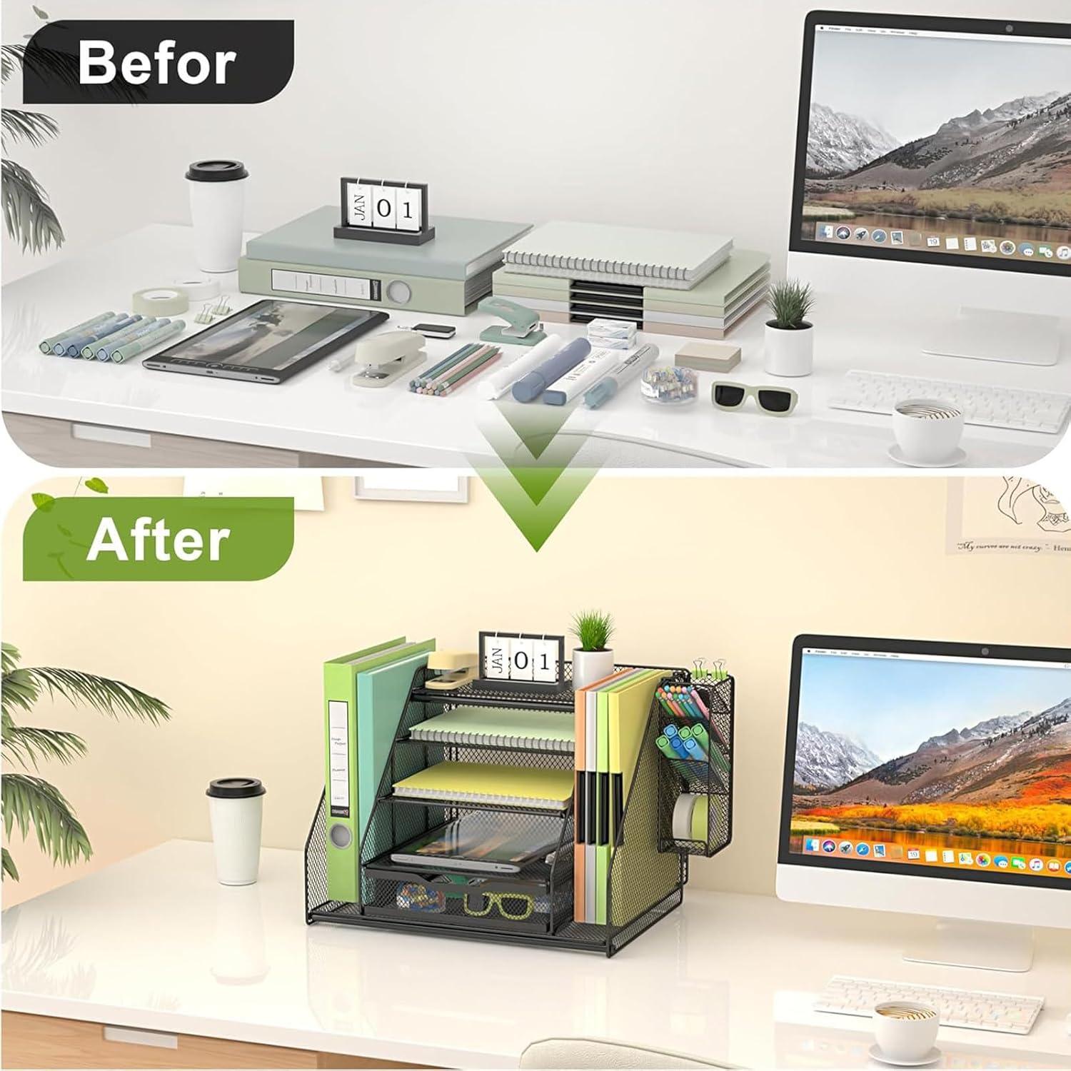 Organizador de Escritorio Dapue 5 Niveles Malla Texturizada