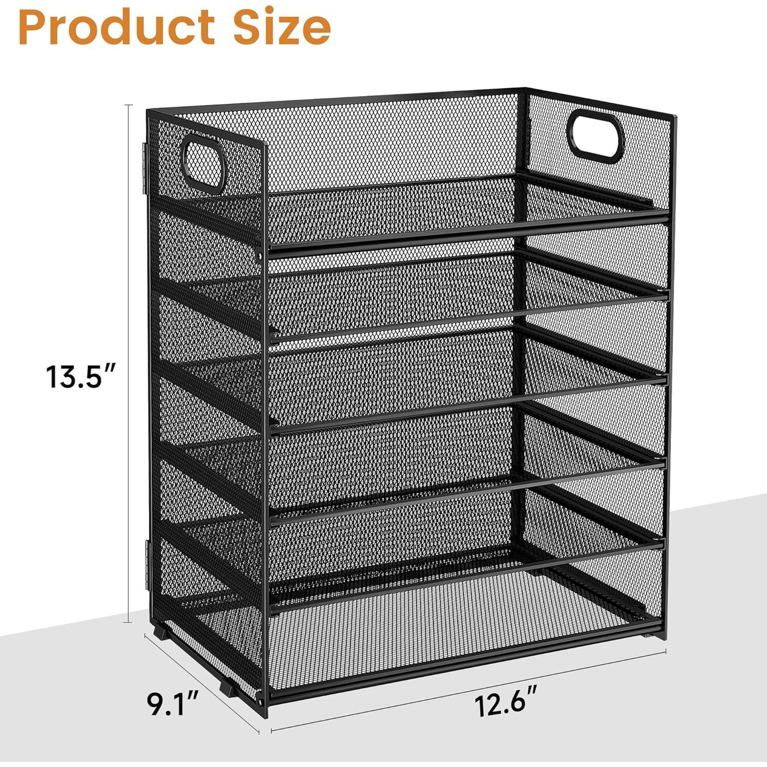Organizador de Escritorio SUBEKYU 6 Niveles Malla Negra