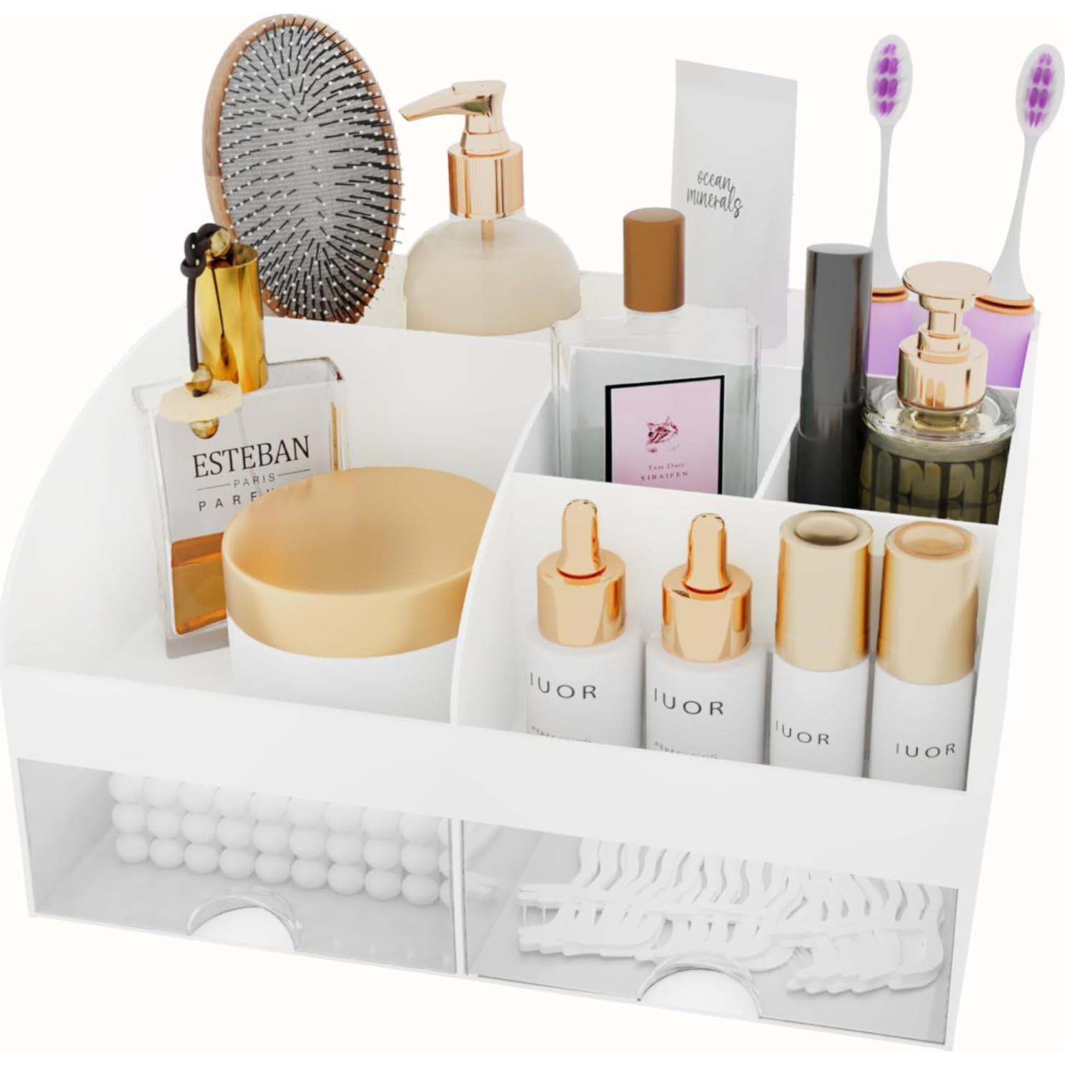 Organizador de Maquillaje COMFYROOM Blanco con 6 Compartimentos