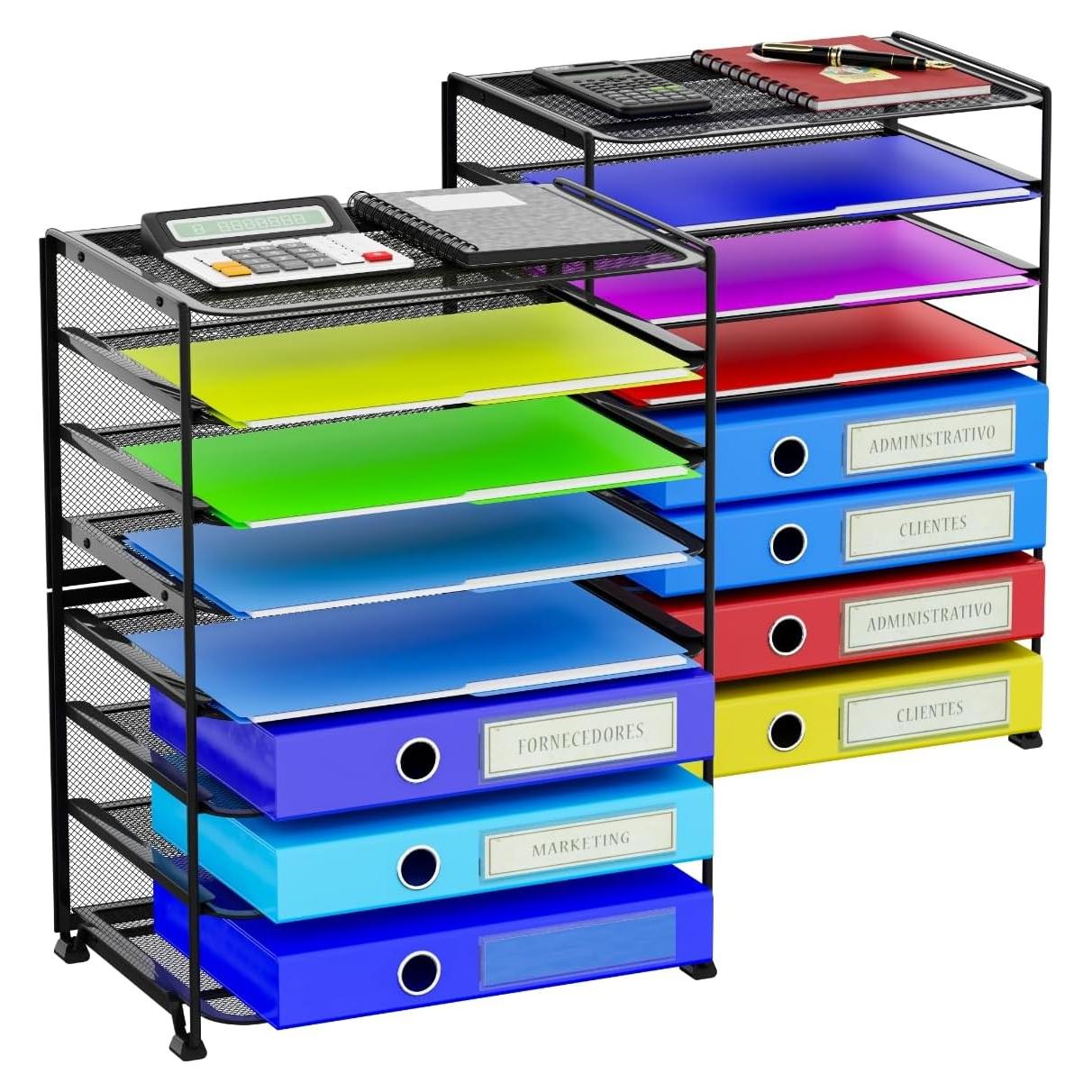 Organizador de Escritorio Simple Trending 8 Niveles Negro