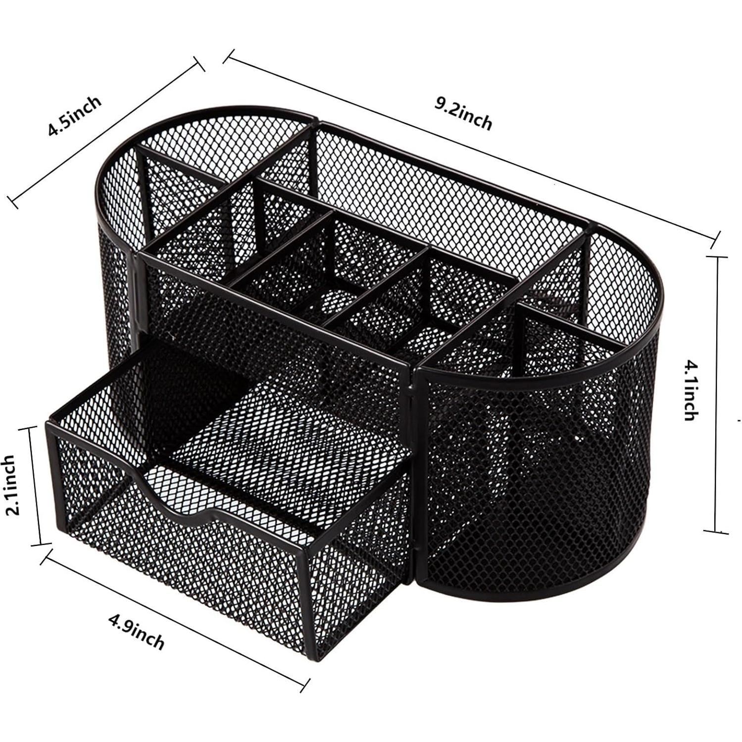Organizador de Escritorio Comix B2001, 8 Compartimentos, Negro