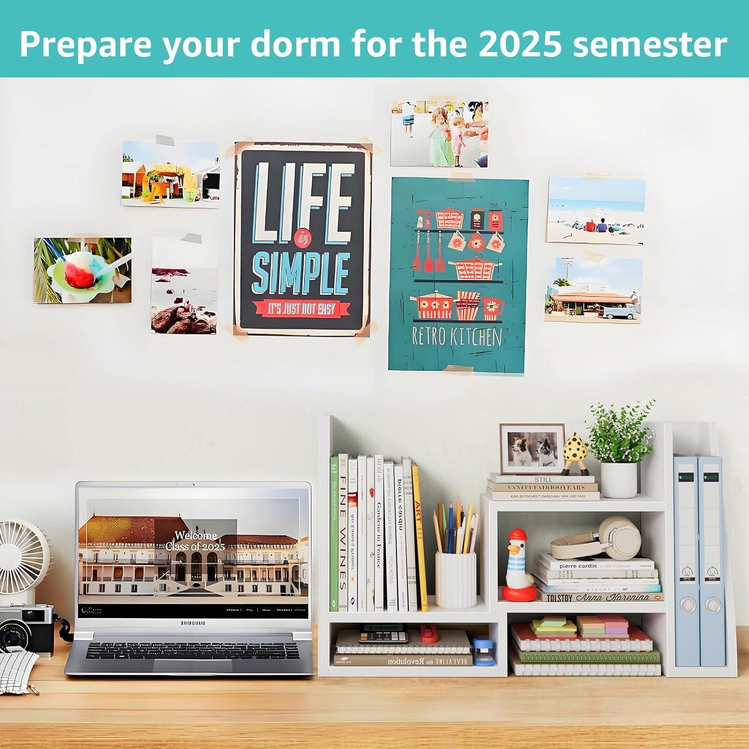 Estante Organizador de Escritorio NUTIKAS DOS-W1-01 Blanco Ajustable