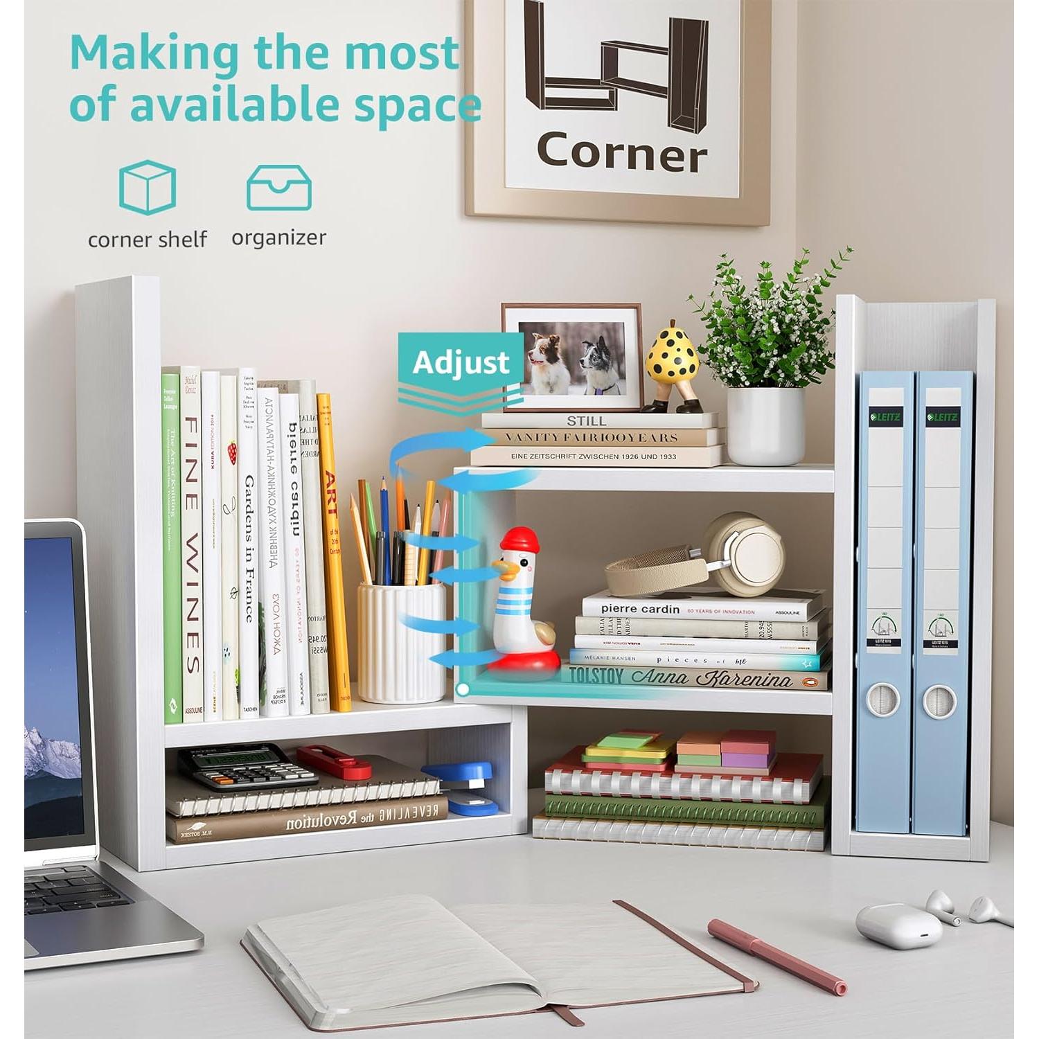 Estante Organizador de Escritorio NUTIKAS DOS-W1-01 Blanco Ajustable