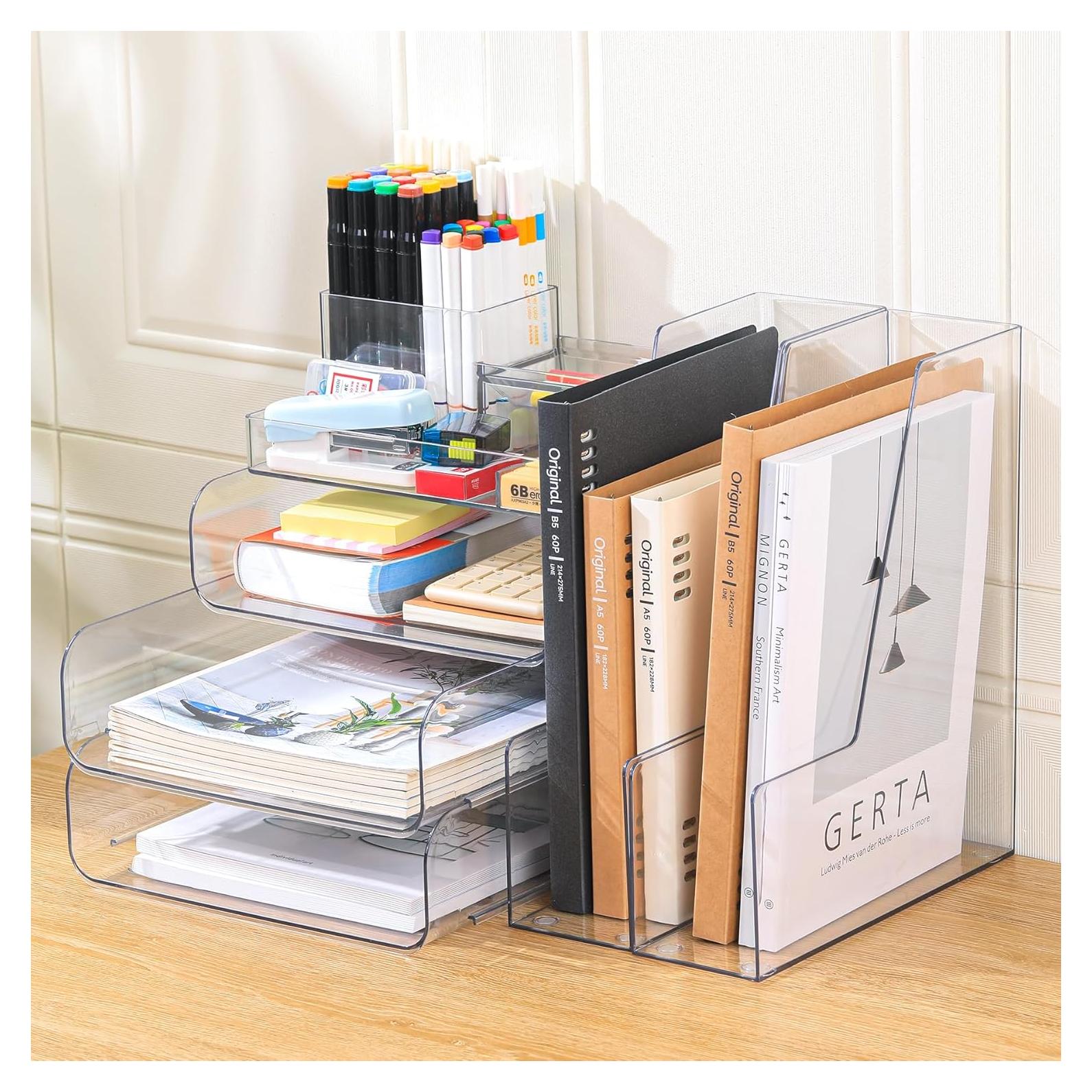 Organizador de Escritorio CiWiVOKi 4 Niveles Transparente