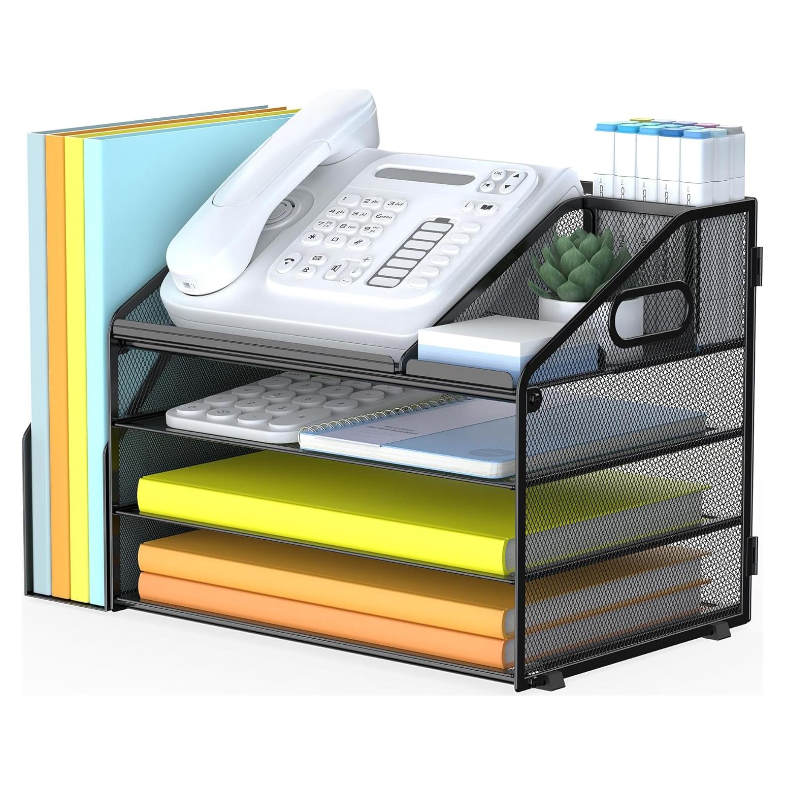 Organizador de Escritorio Docnest 4 Niveles Malla Negro