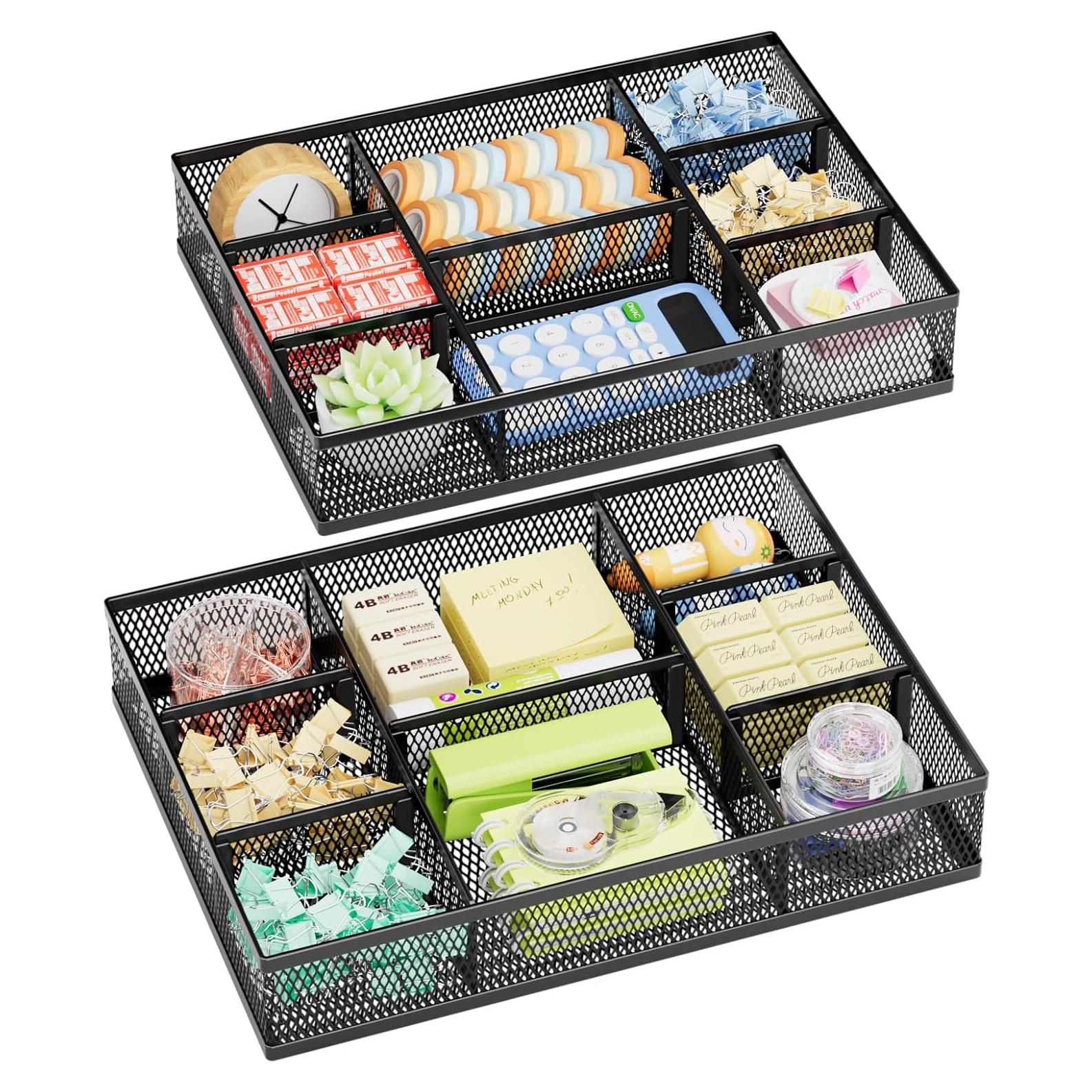 Organizador de Cajón Marbrasse 2 Pack con Divisores Ajustables