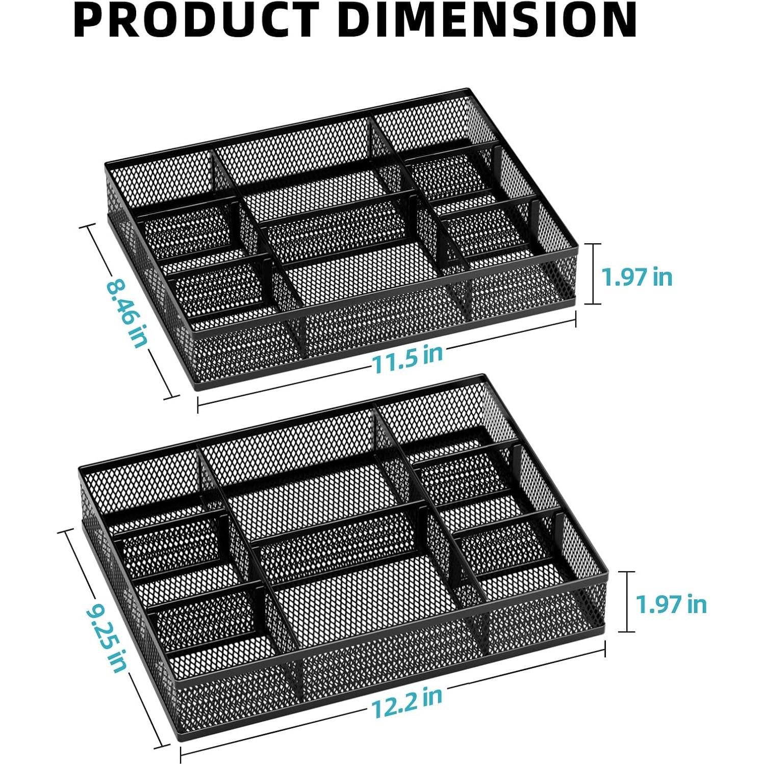 Organizador de Cajón Marbrasse 2 Pack con Divisores Ajustables